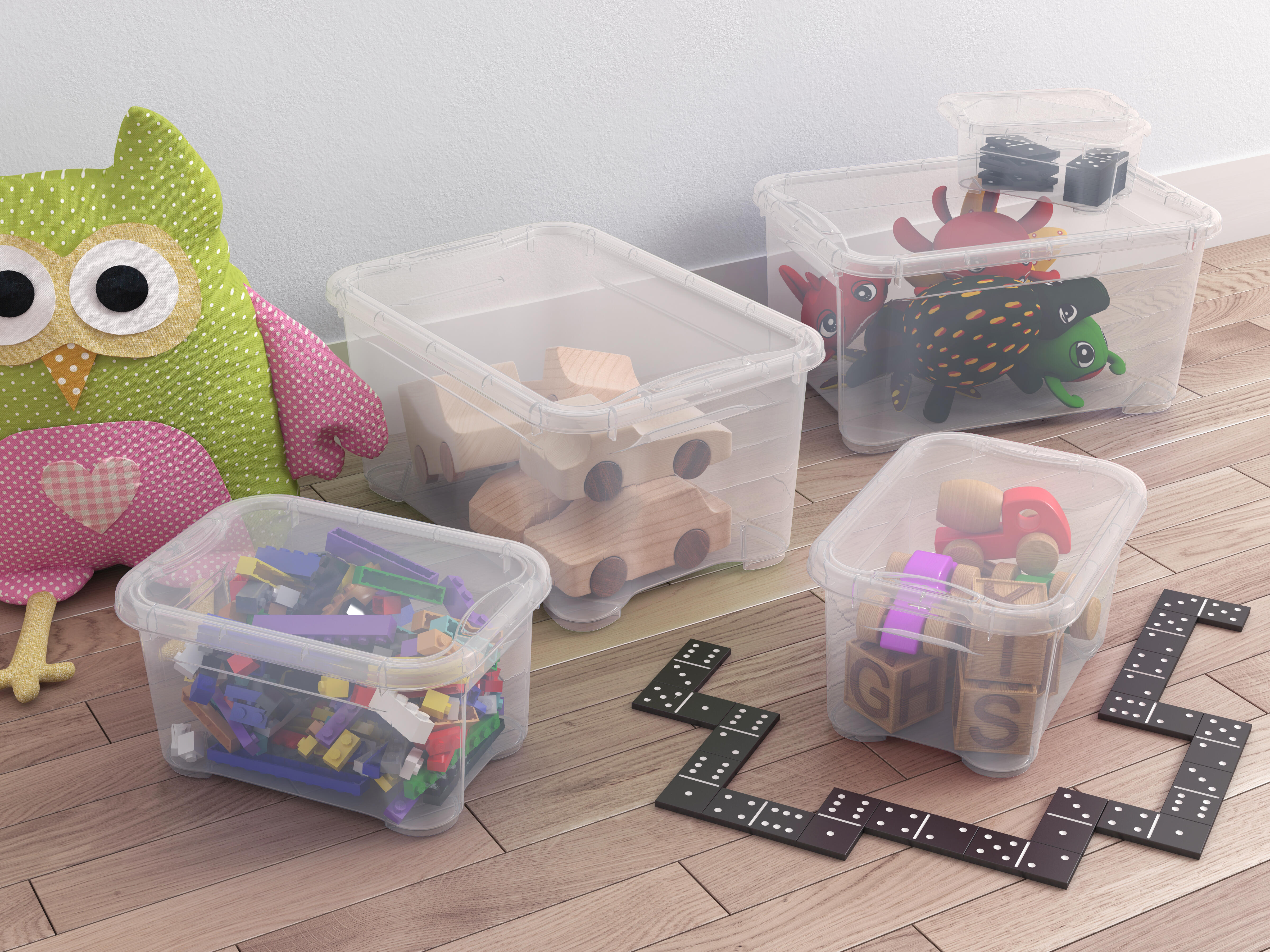 Scatola T Box 5 pezzi assortiti L 38 x H 26.5 x P 28.5 cm trasparente 5 pezzi - 10