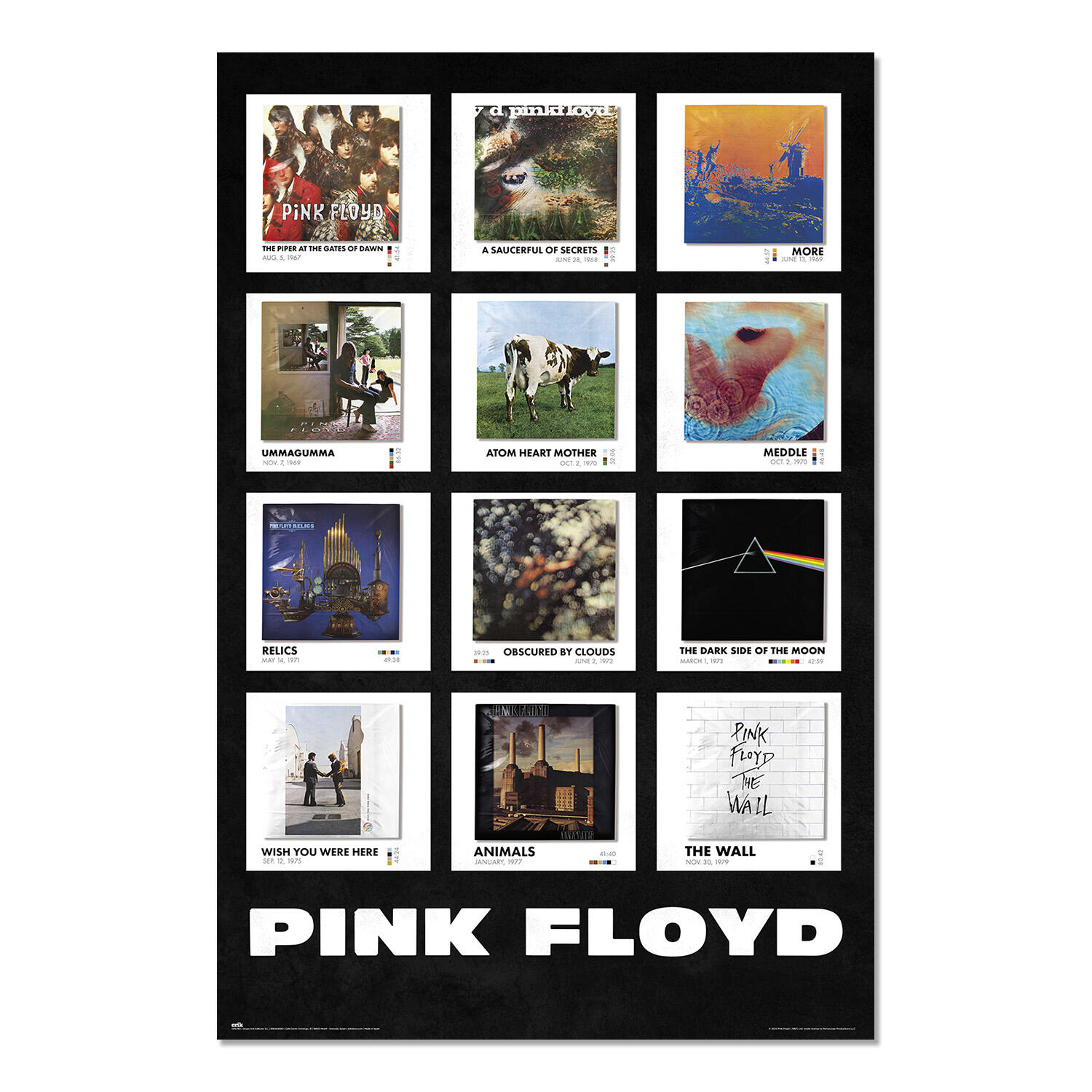 Póster decorativo pink floyd 61x91,5 cm