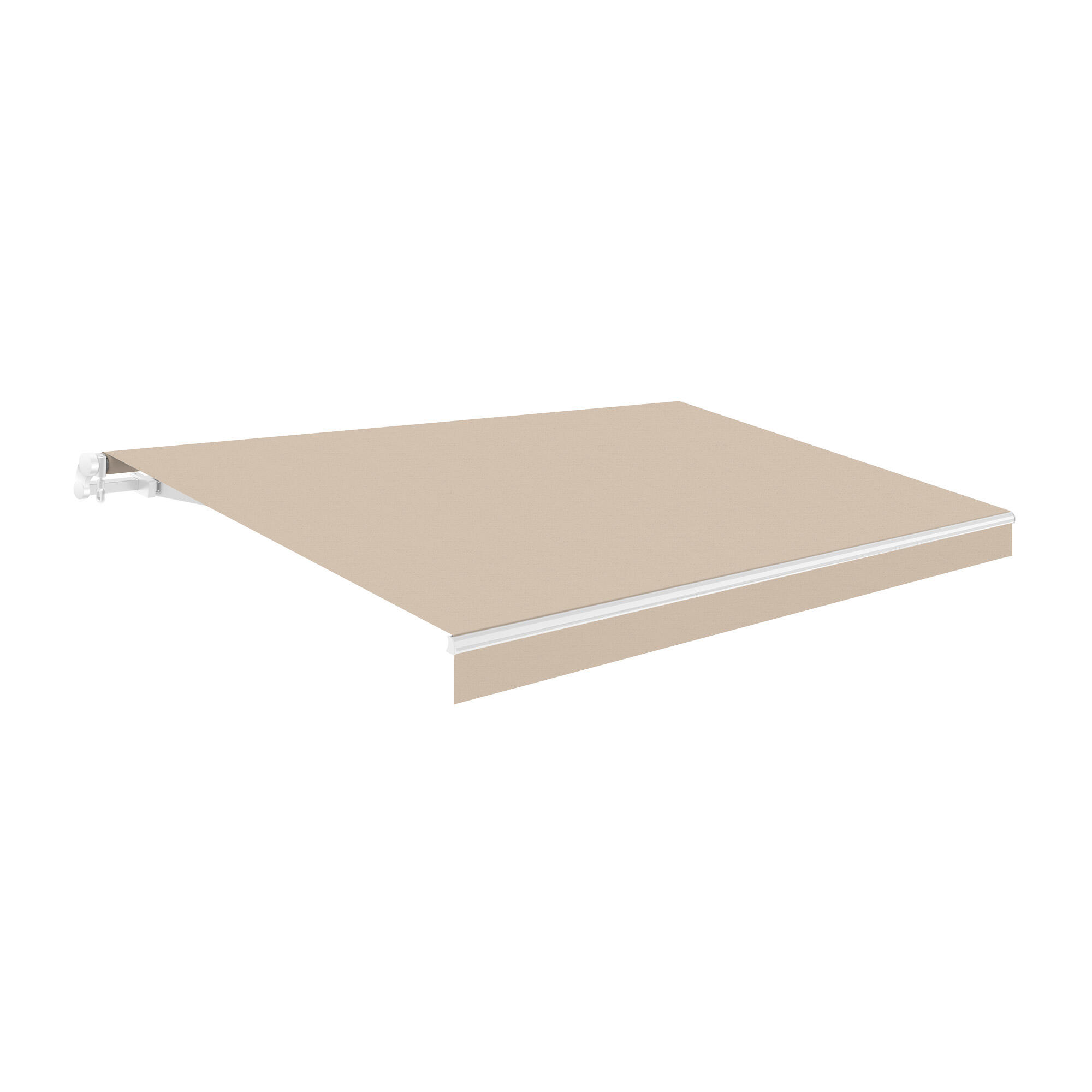 Toldo brazo extensible terraza Oasis manual LED blanco tela beige 4x2.5m - 5