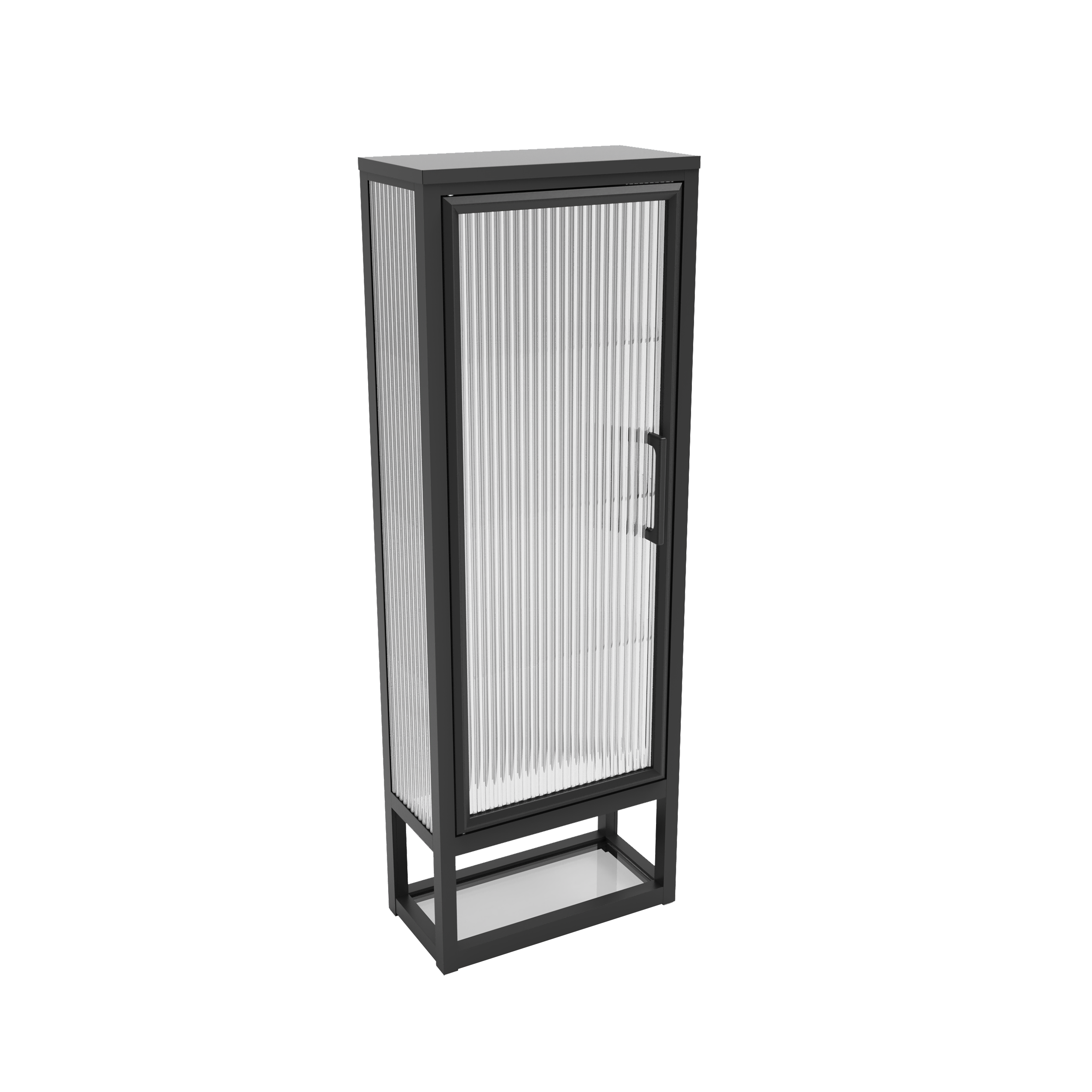 Szafka łazienkowa wisząca 36x18x102 cm Bokser/Doblo czarna