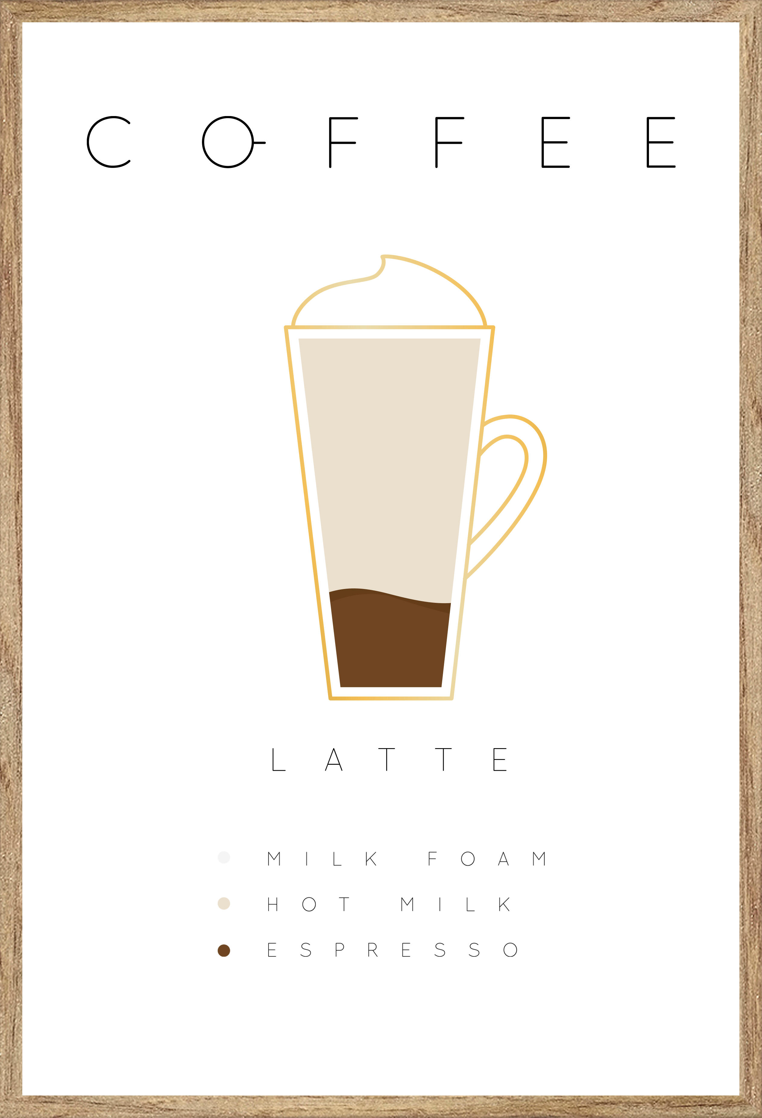 Cuadro con marco Café Latte 21 cm x 31 cm - 2