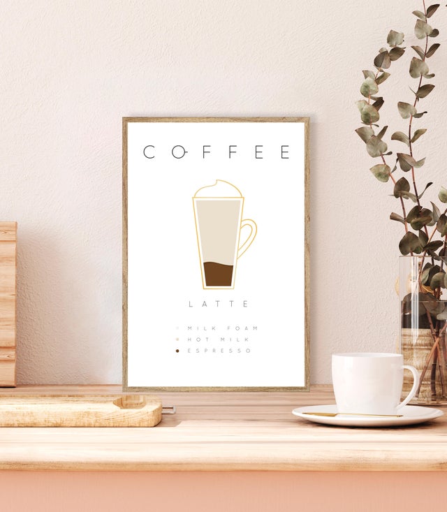 Cuadro con marco Café Latte 21 cm x 31 cm