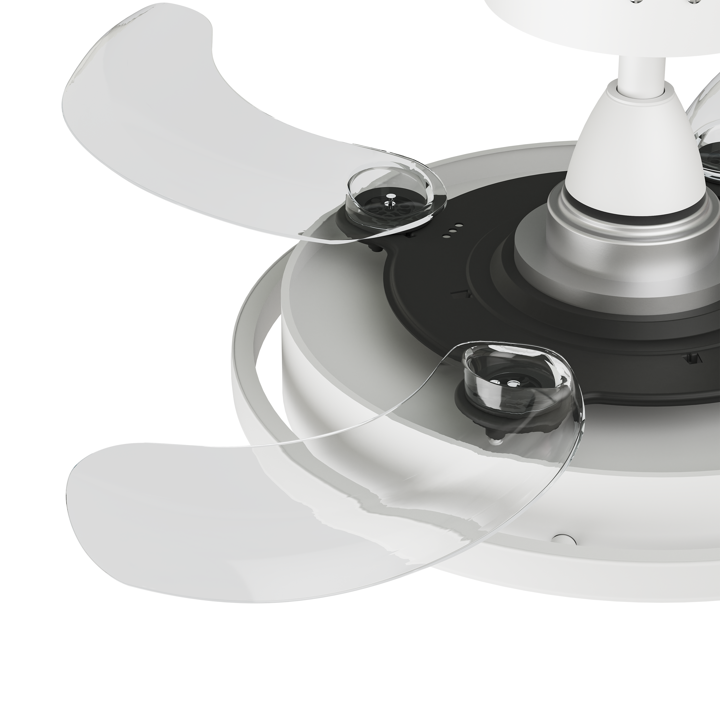 Ventilador de techo con luz silencioso DC 40W con mando ø91 cm Rosak blanco luz CCT 4 aspas retráctiles tipo lámpara| 6 velocidades| modo verano/invierno| temporizador| brisa| recomendado para <13m² - 15