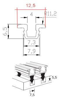 Lot de 2 rails pvc pour porte coulissante HETTICH - 2