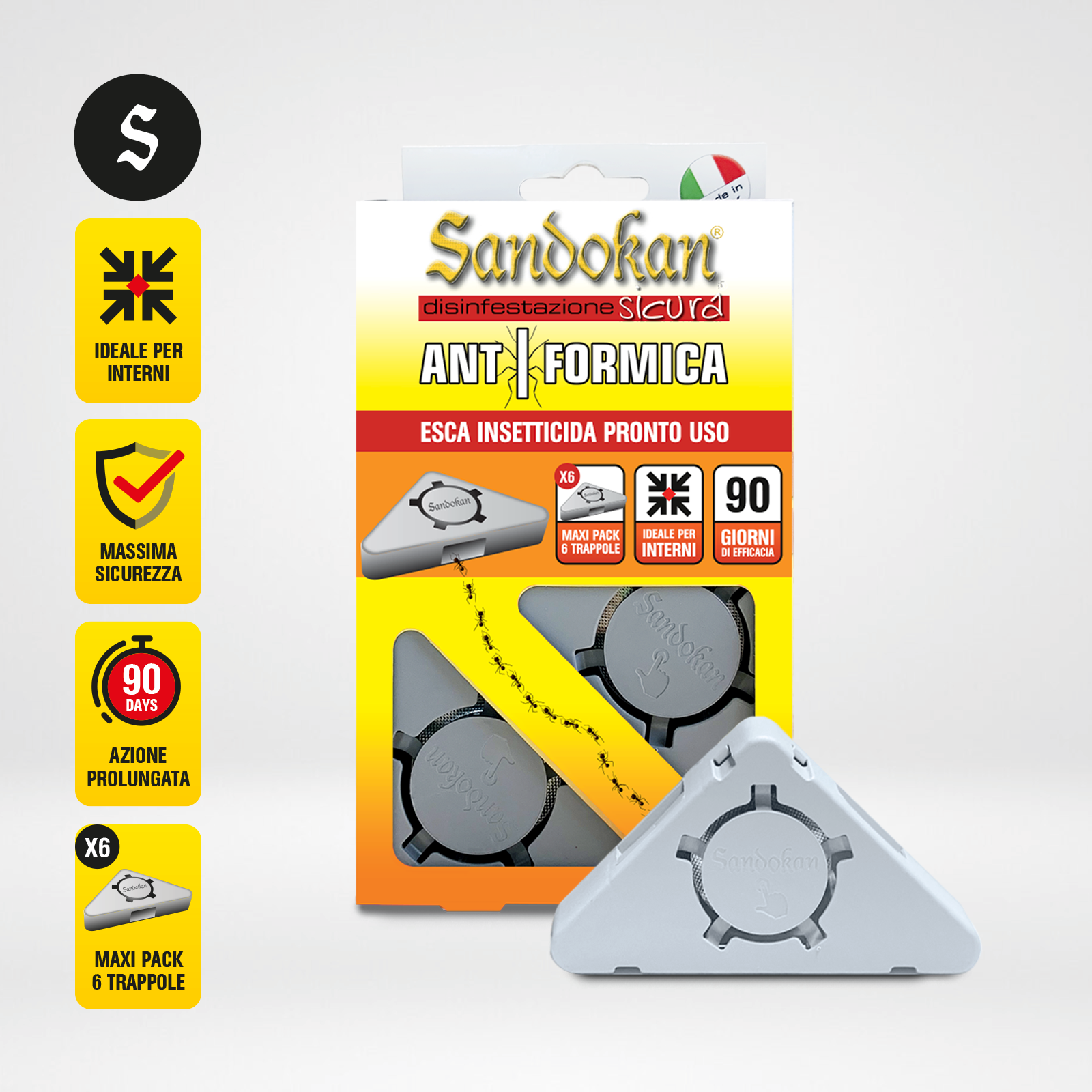 Trappola per insetti per formiche SANDOKAN 12 trappole - 2