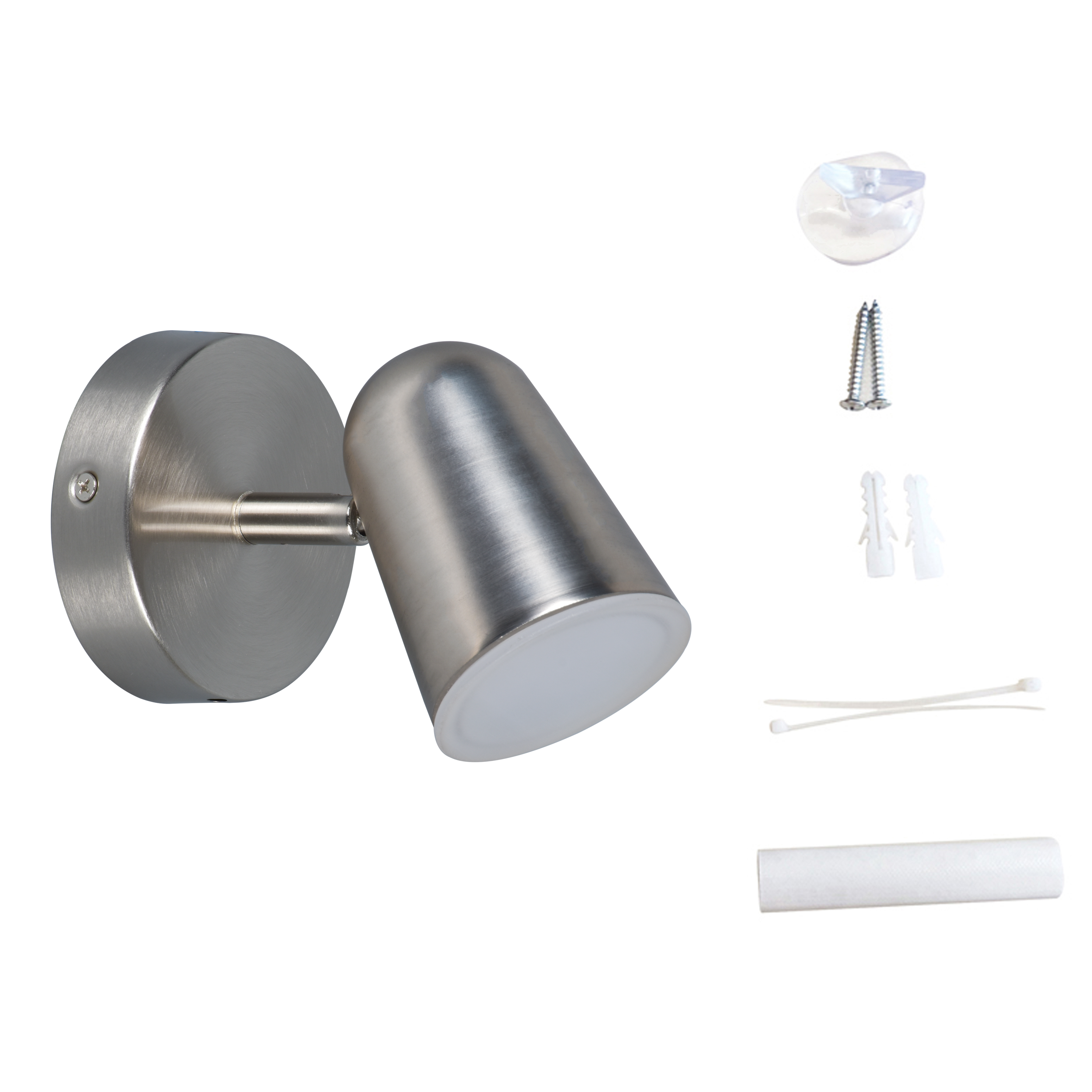 Spot salle de bain GU10 max 10W, nickel - 4