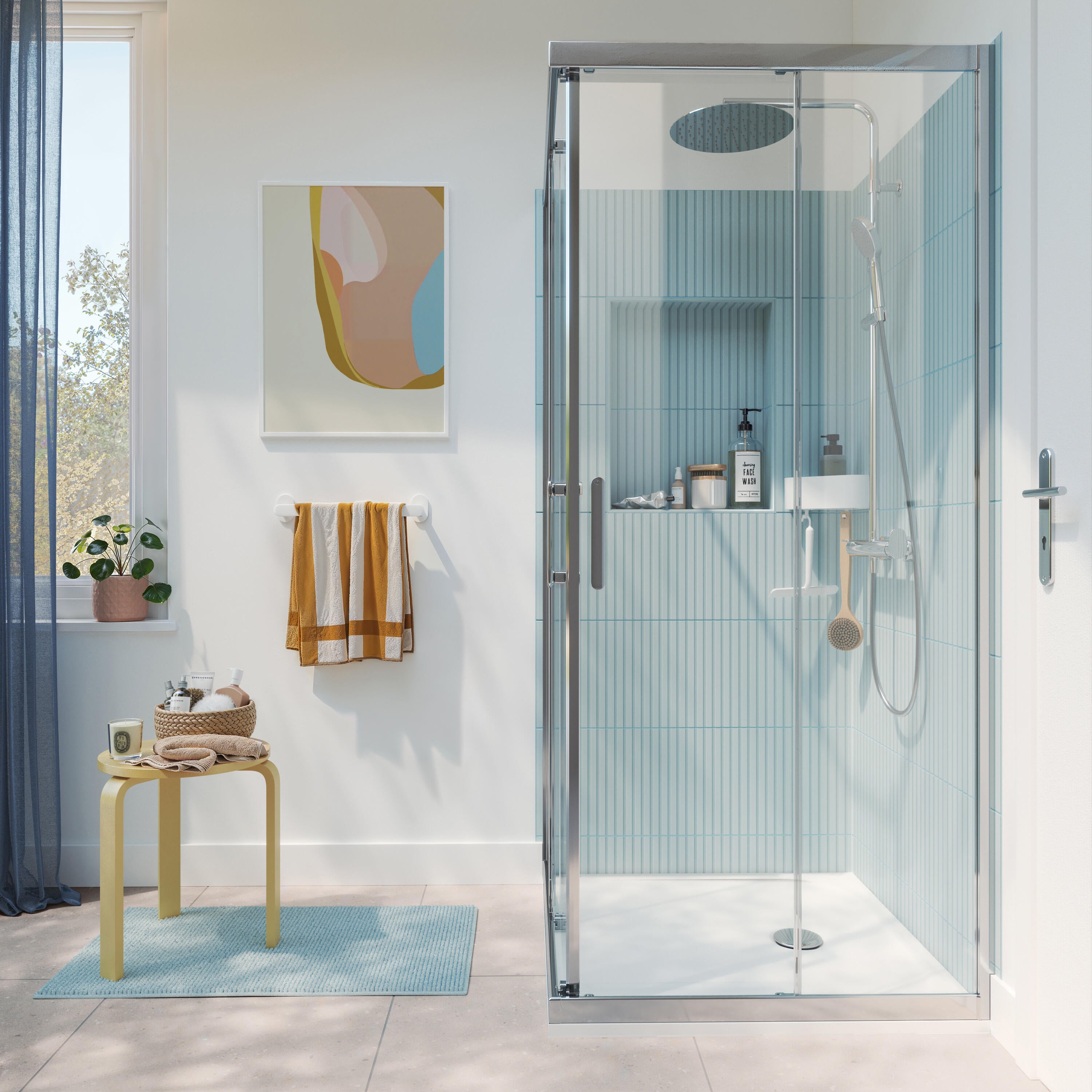 Receveur de douche résine blanc L.70 x l.70 cm Easy 2 - 8