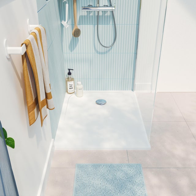 Receveur de douche résine blanc L.120 x l.70 cm Easy 2