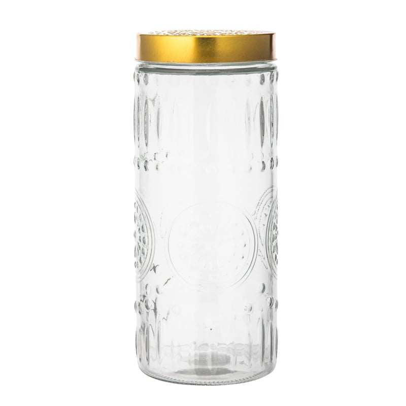 Pojemnik okrągły złoto Daisy 11.5 x 27 cm