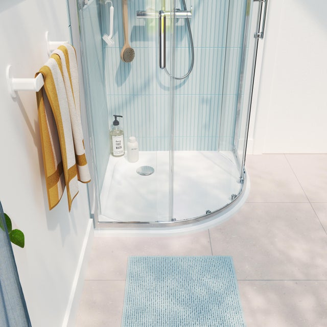 Receveur de douche résine blanc 1/4 cercle L.80xl.80 cm Easy 2