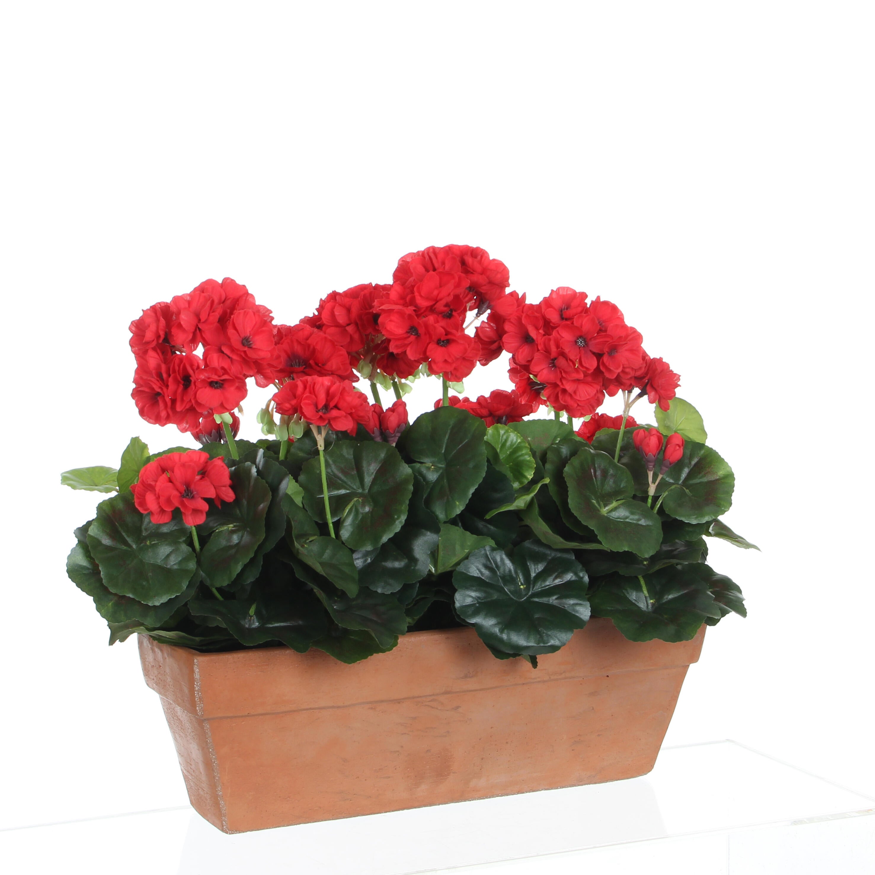 Planta artificial geranio rojo 39x40cm