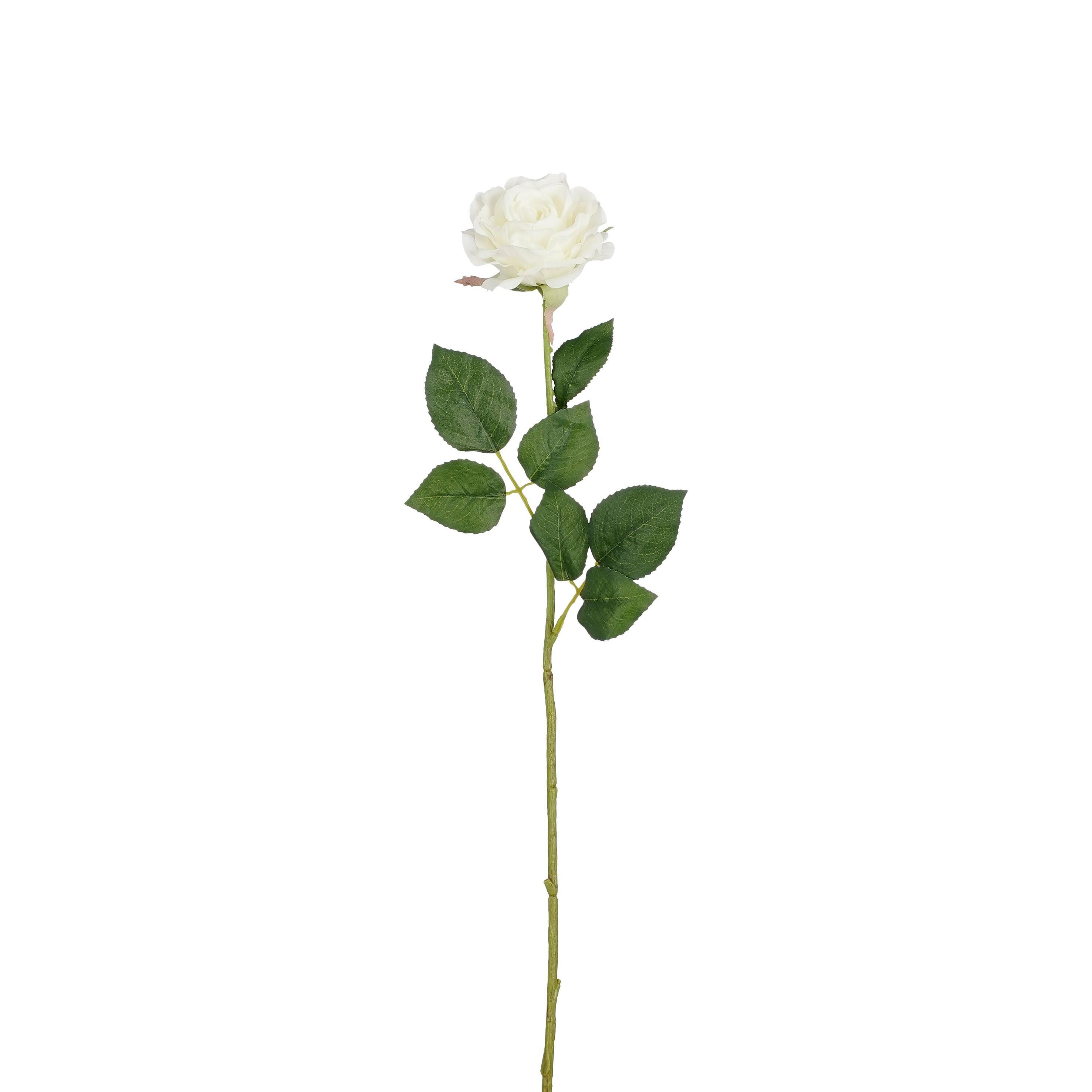 Vara artificial rosa diamond blanco 52cm