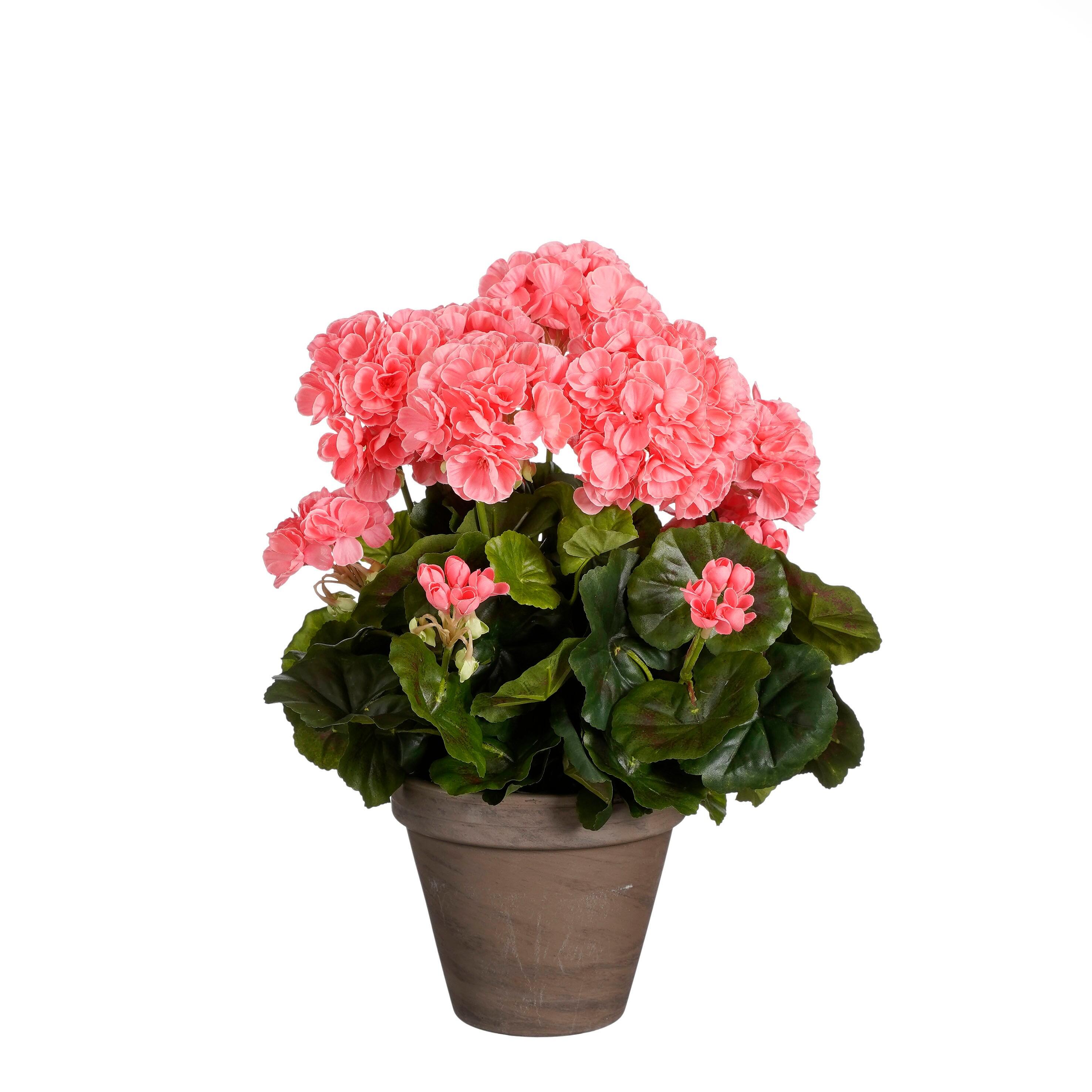 Planta artificial gerano salmón 41cm