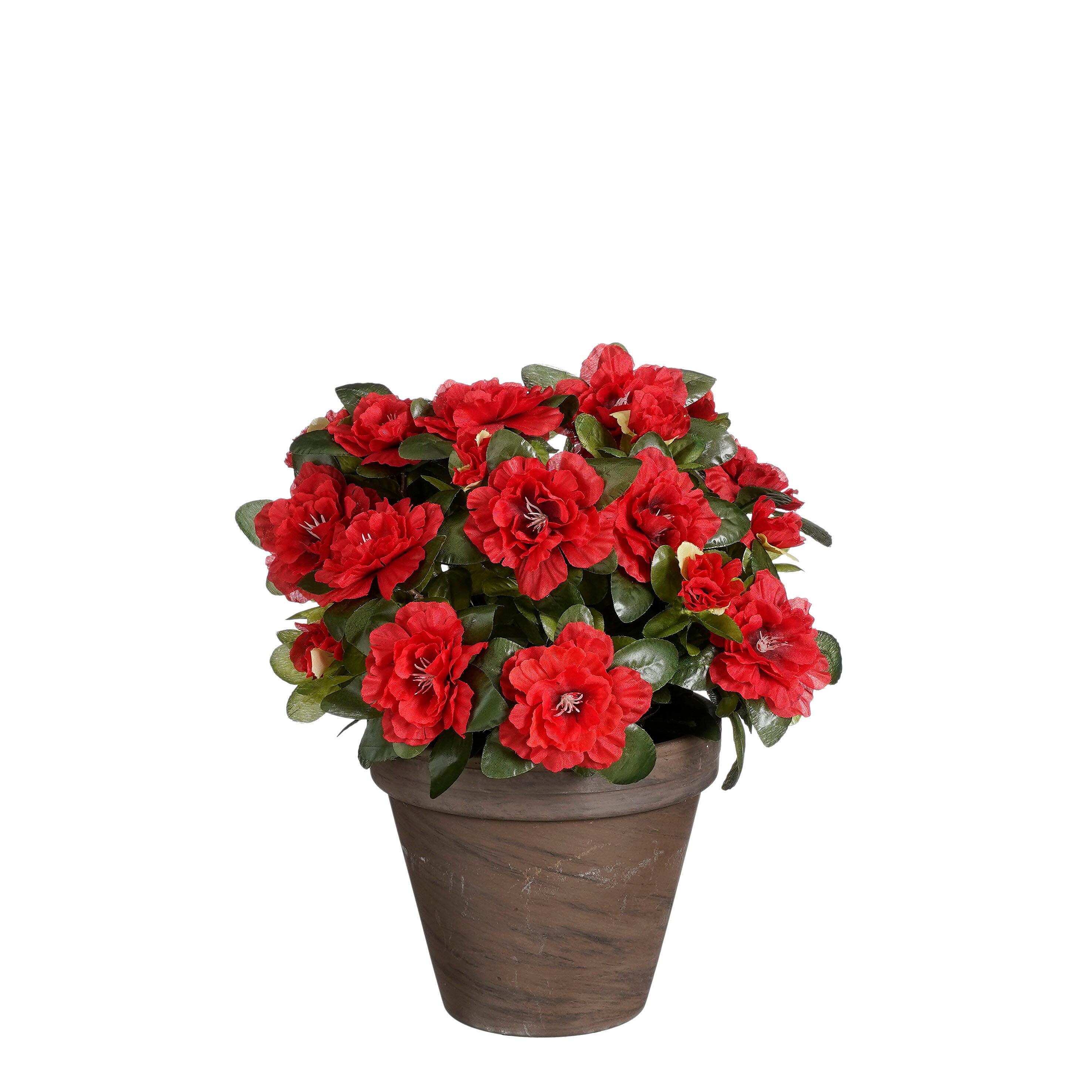 Planta artificial azalea roja 31cm