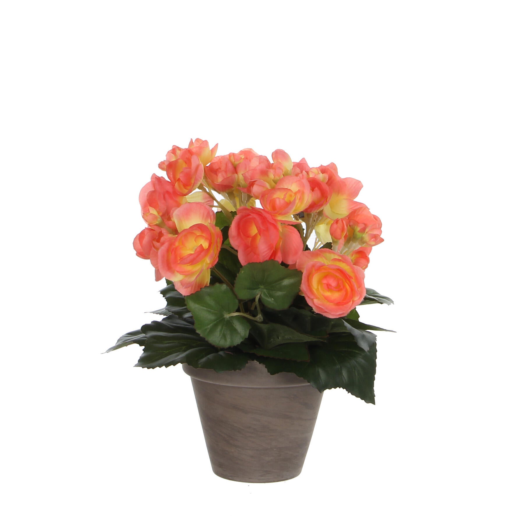 Planta artificial begonia salmon 30cm