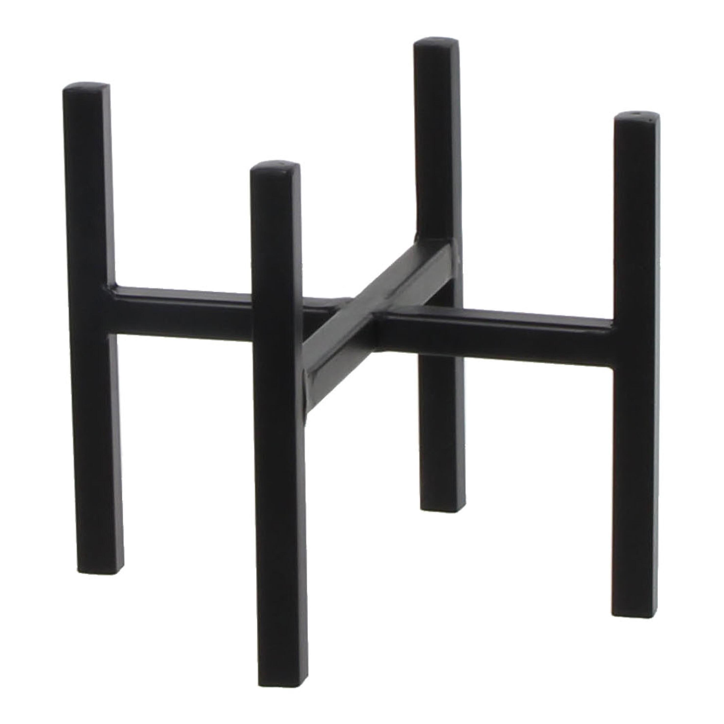 Soporte maceta de hierro negro 16x16cm