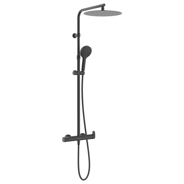 Colonne de douche Icone, mécanique, Noir, Sensea