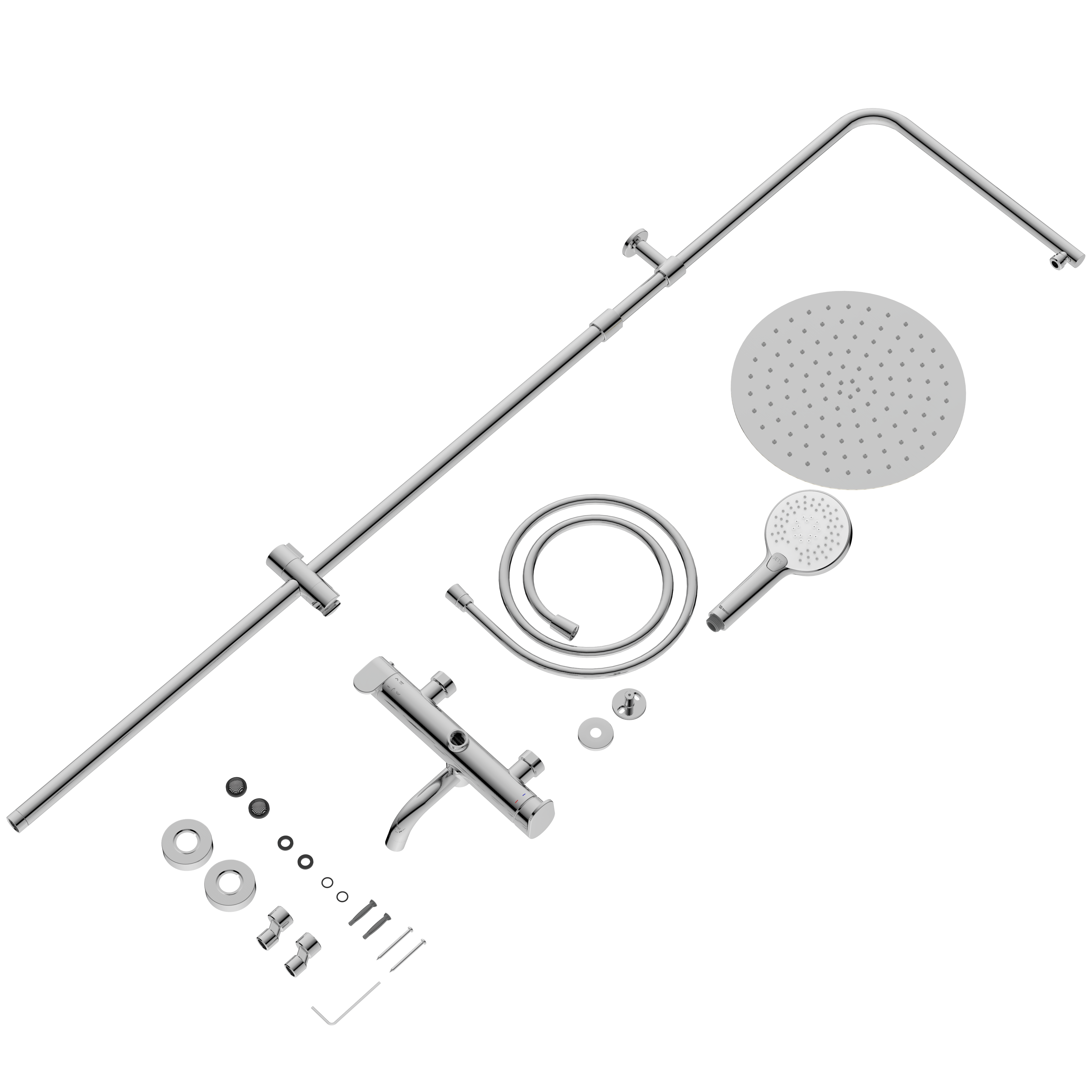 Conjunto de banheira com torneira cromado Sensea Icone - 11