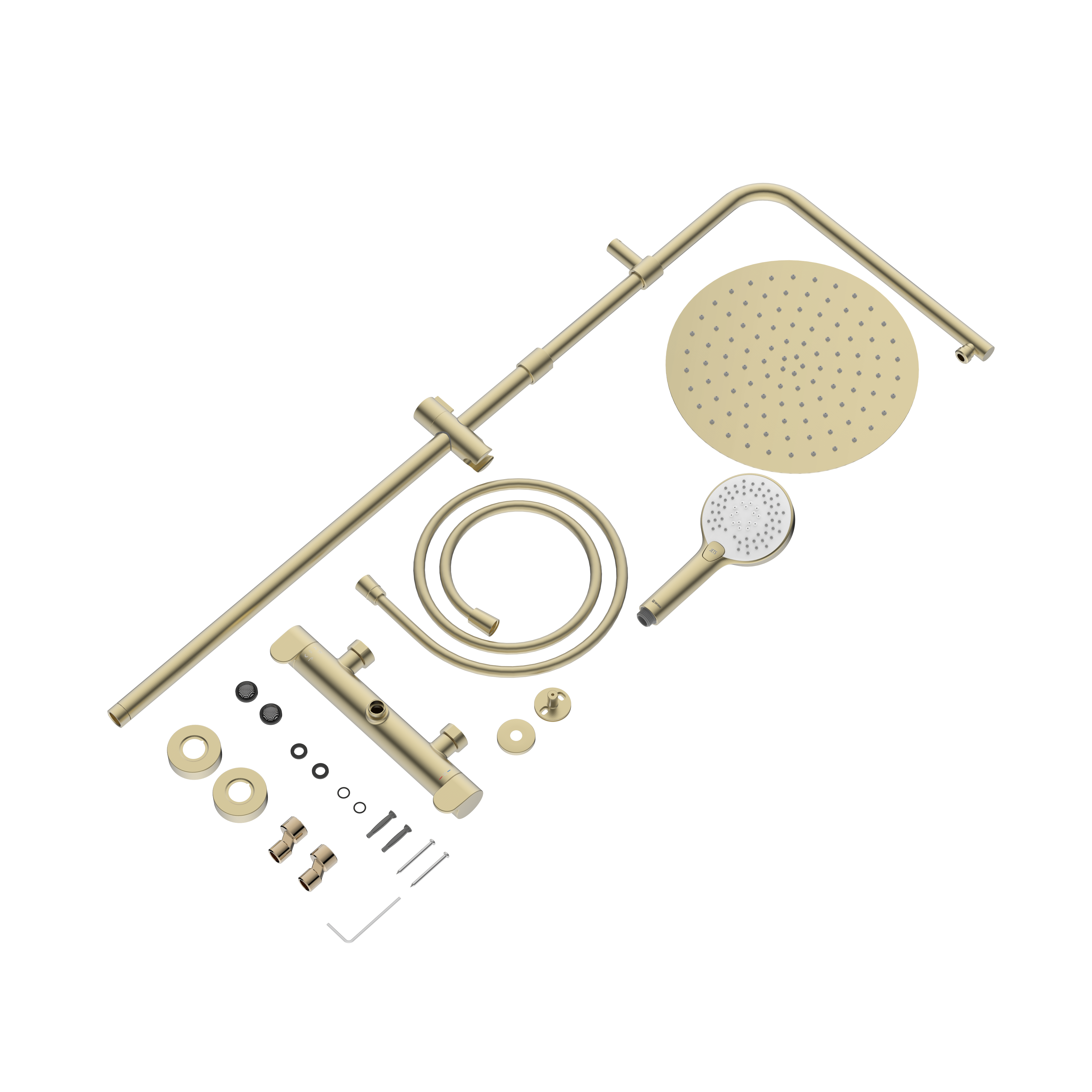 Colonne de douche thermostatique SENSEA, Icone, Or - 6