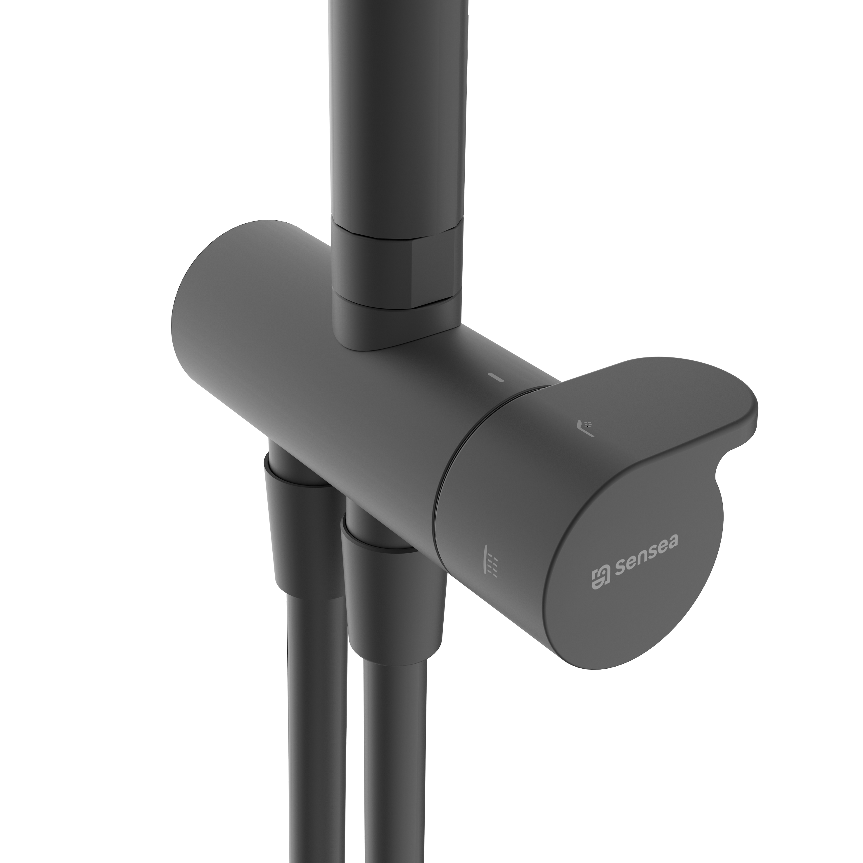 Colonne de salle de bains sans robinetterie, SENSEA Icone, Noir - 4