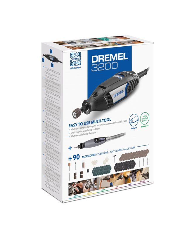 Outil rotatif multifonction DREMEL 3200 1 adaptateur + 90 accessoires, 130 W