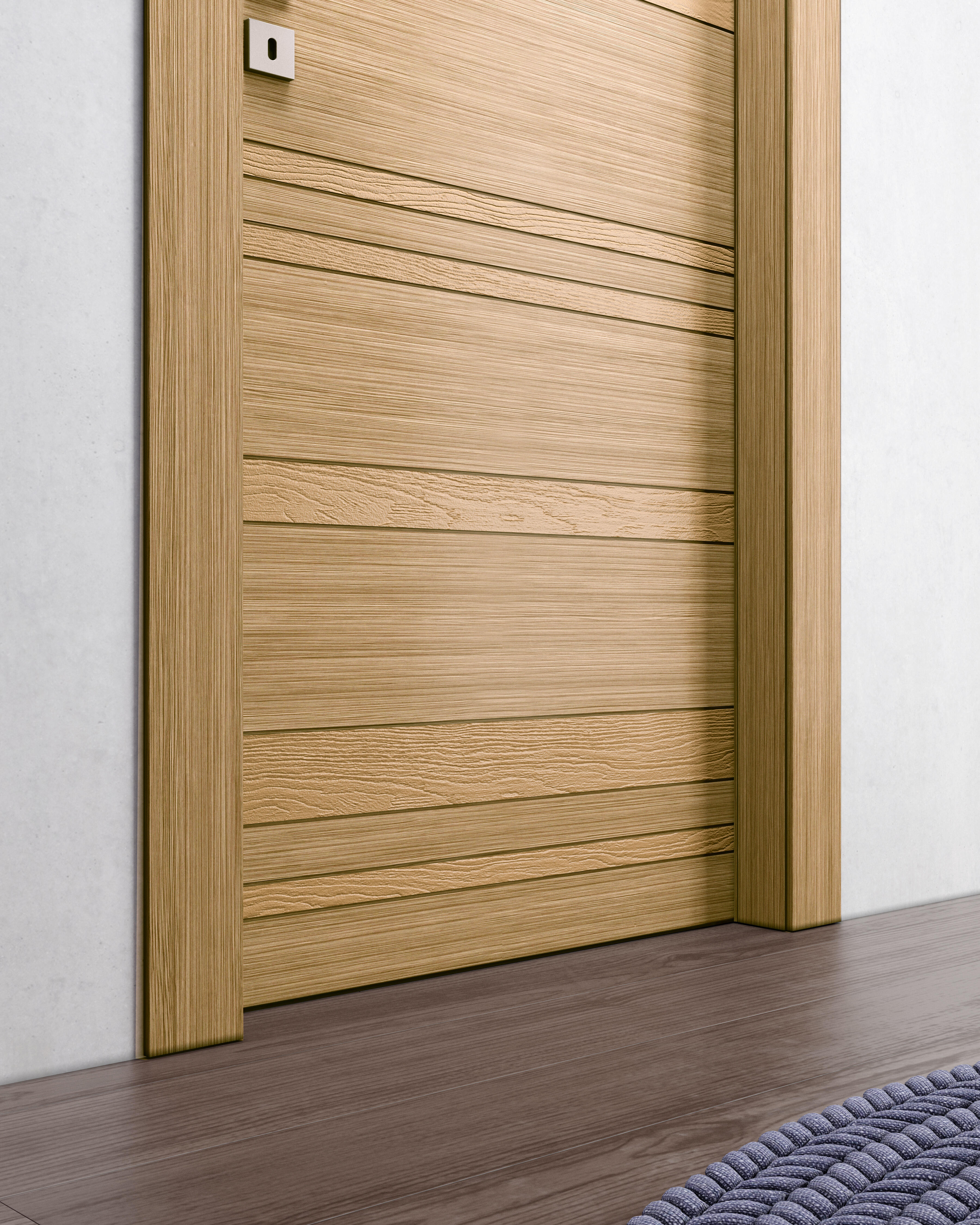 Porta interna a battente Incanto F in legno colore rovere, L 80 x H 210 cm, apertura reversibile - 2