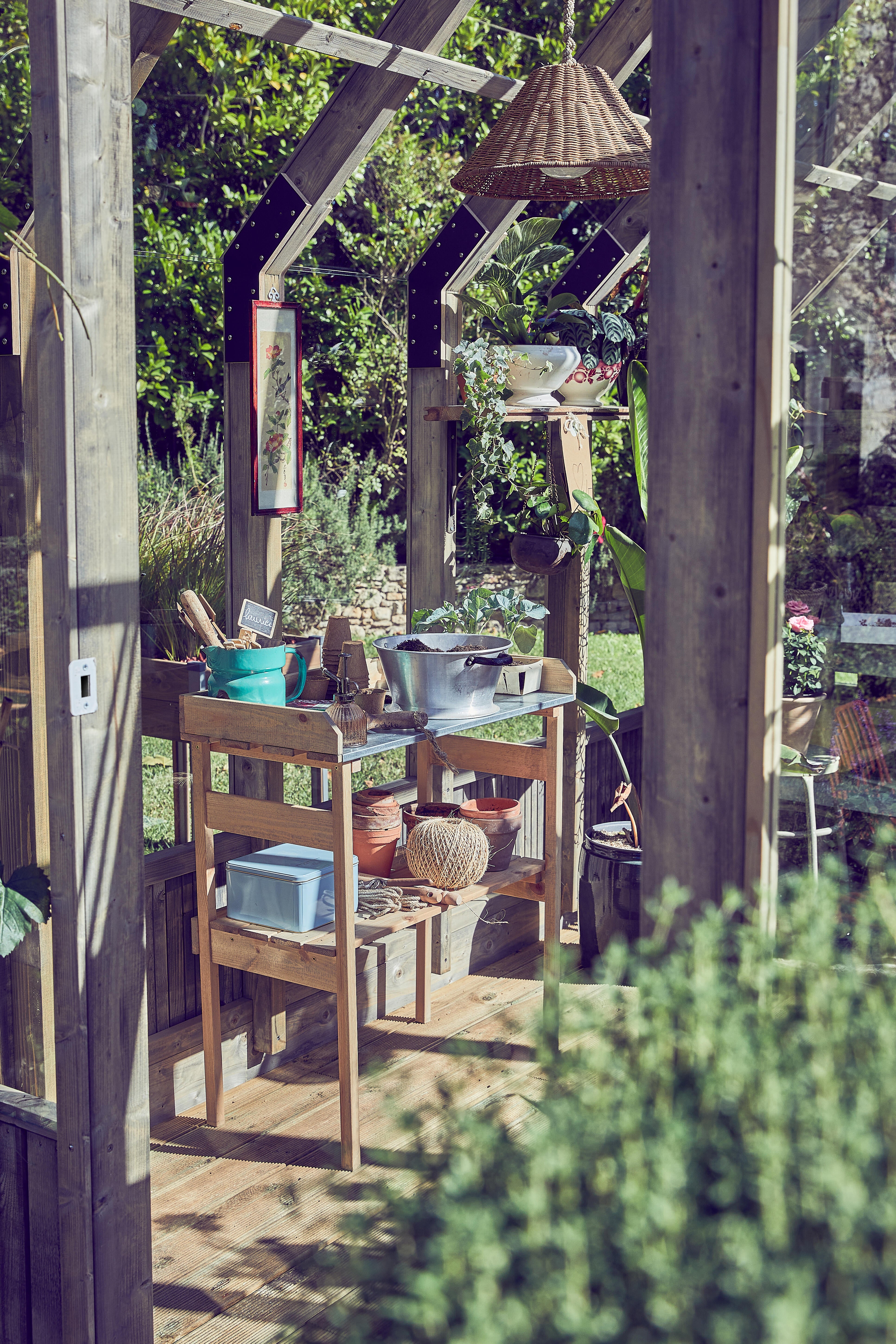 Transplantoir inox manche bois GEOLIA - 4