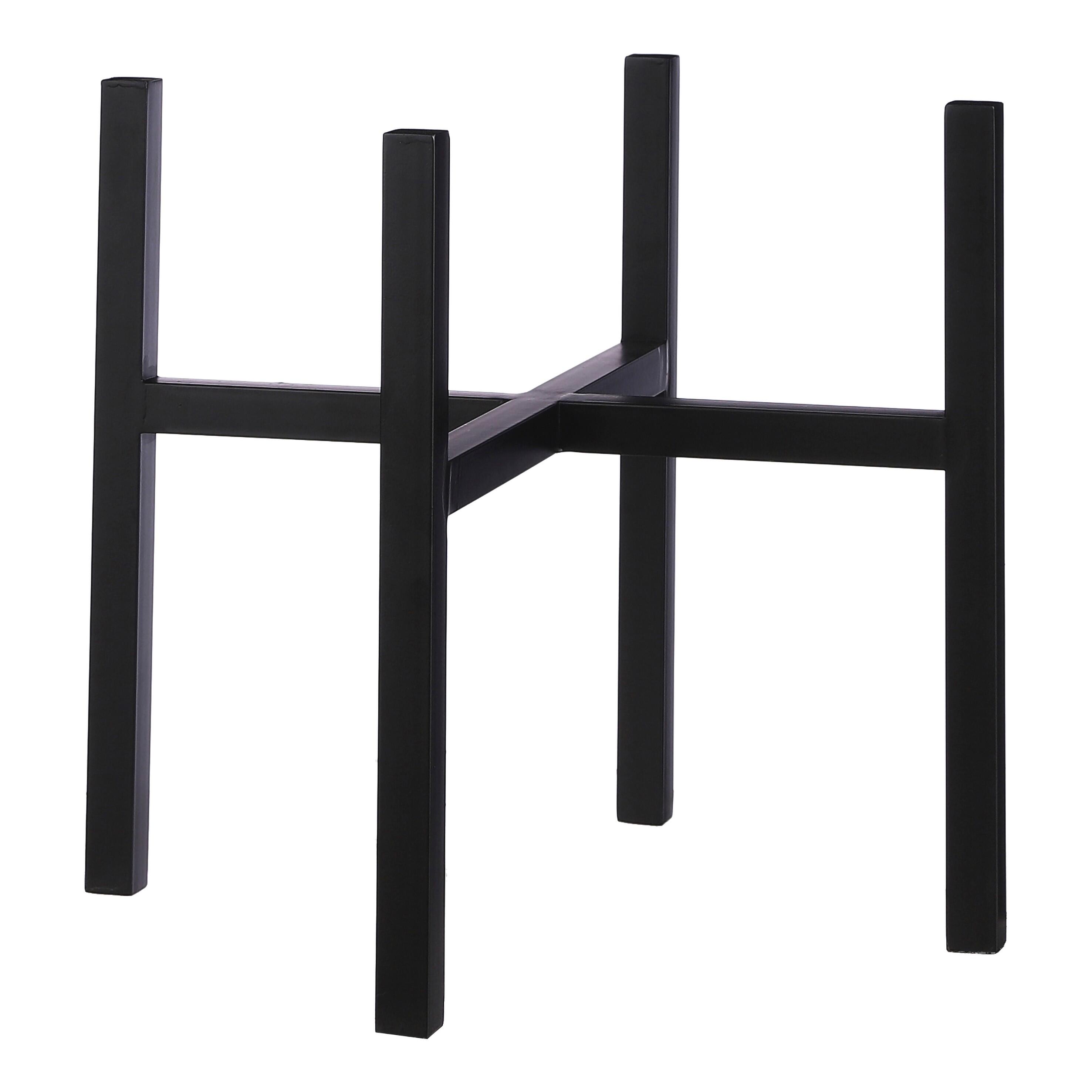 Soporte de suelo para macetas ascot xl de hierro negro 40cm