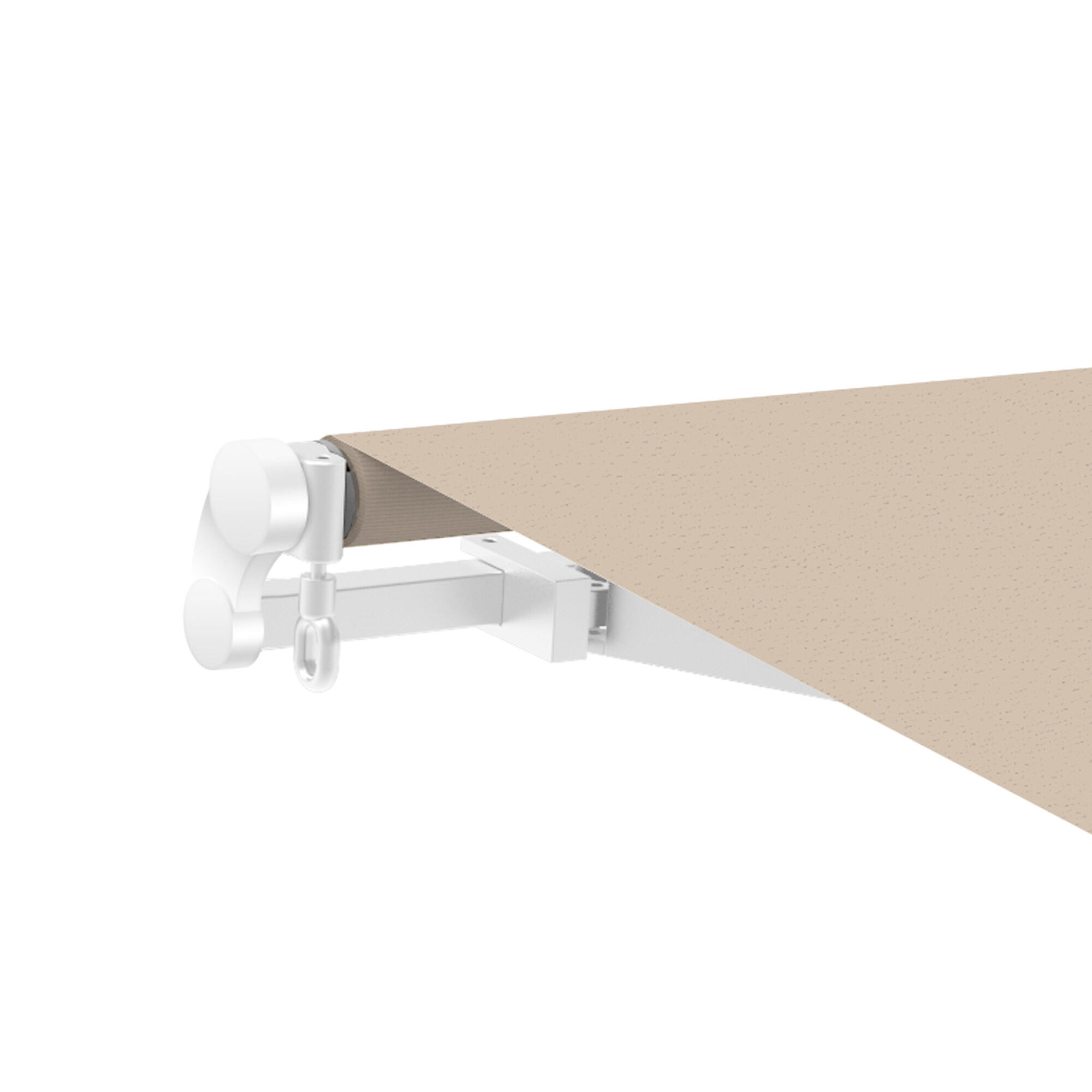 Toldo brazo extensible terraza Oasis manual LED blanco tela beige 4x2.5m - 8