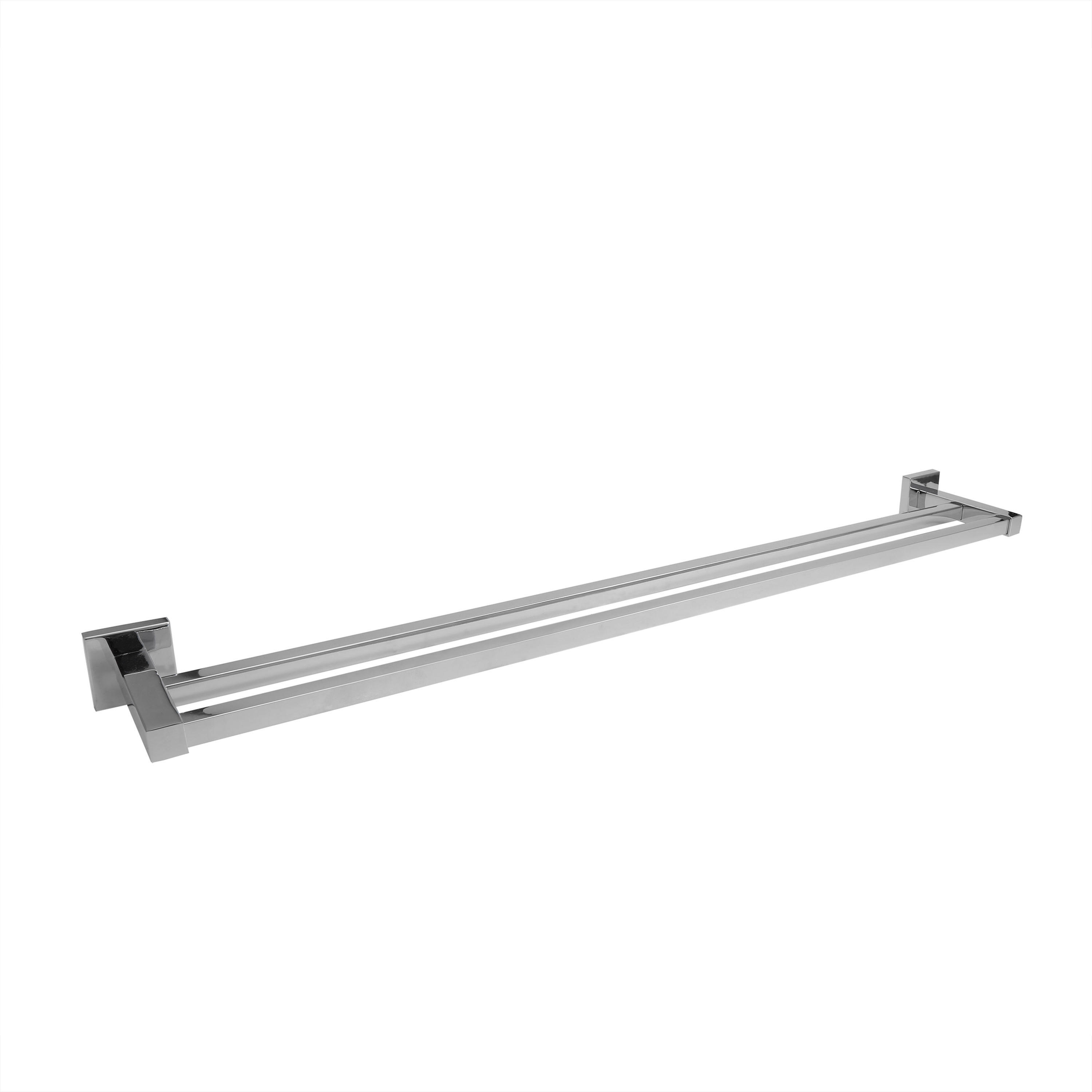 2 Barre Portasciugamani Cromate 61 Cm Con 10 Ganci – Acciaio Inox SUS304, Montaggio A Parete, Per Bagno E Cucina