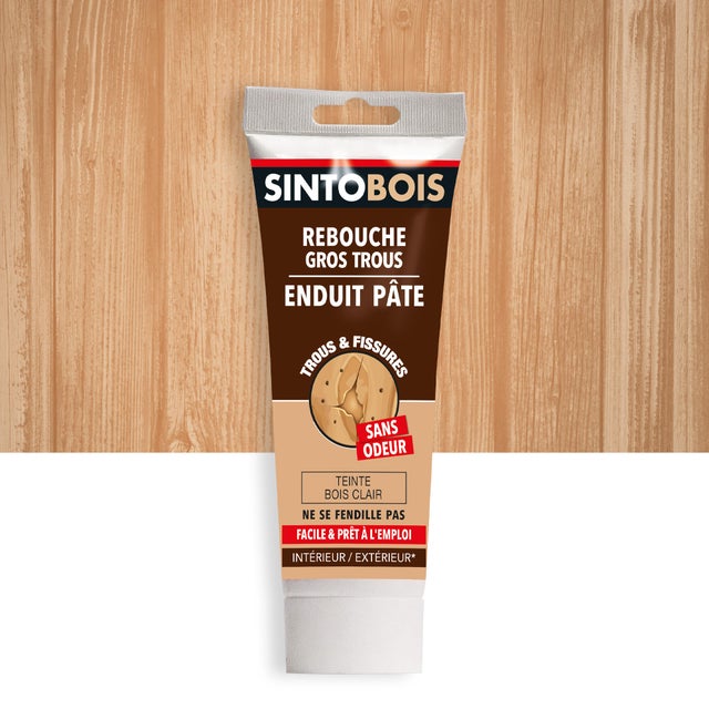 Enduit en pâte Gros trous SINTO bois clair 330 g