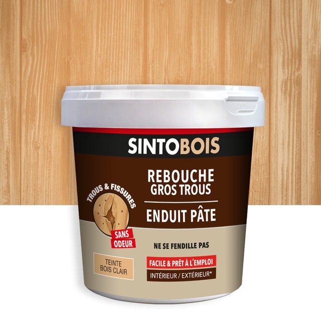 Pâte à bois Gros trous SINTO bois clair 2 kg