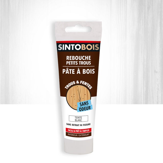 Pâte à bois Petits trous SINTO blanc 80 g