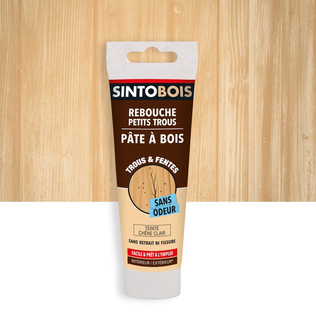 Pâte à bois Petits trous SINTO chêne clair 80 g