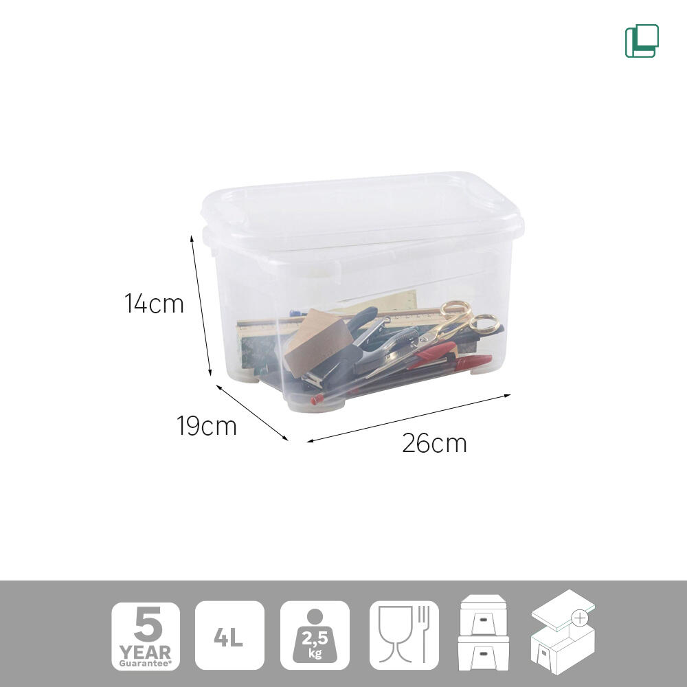 Scatola T Box XXS 4LT L 26 x H 14 x P 19 cm trasparente - 5
