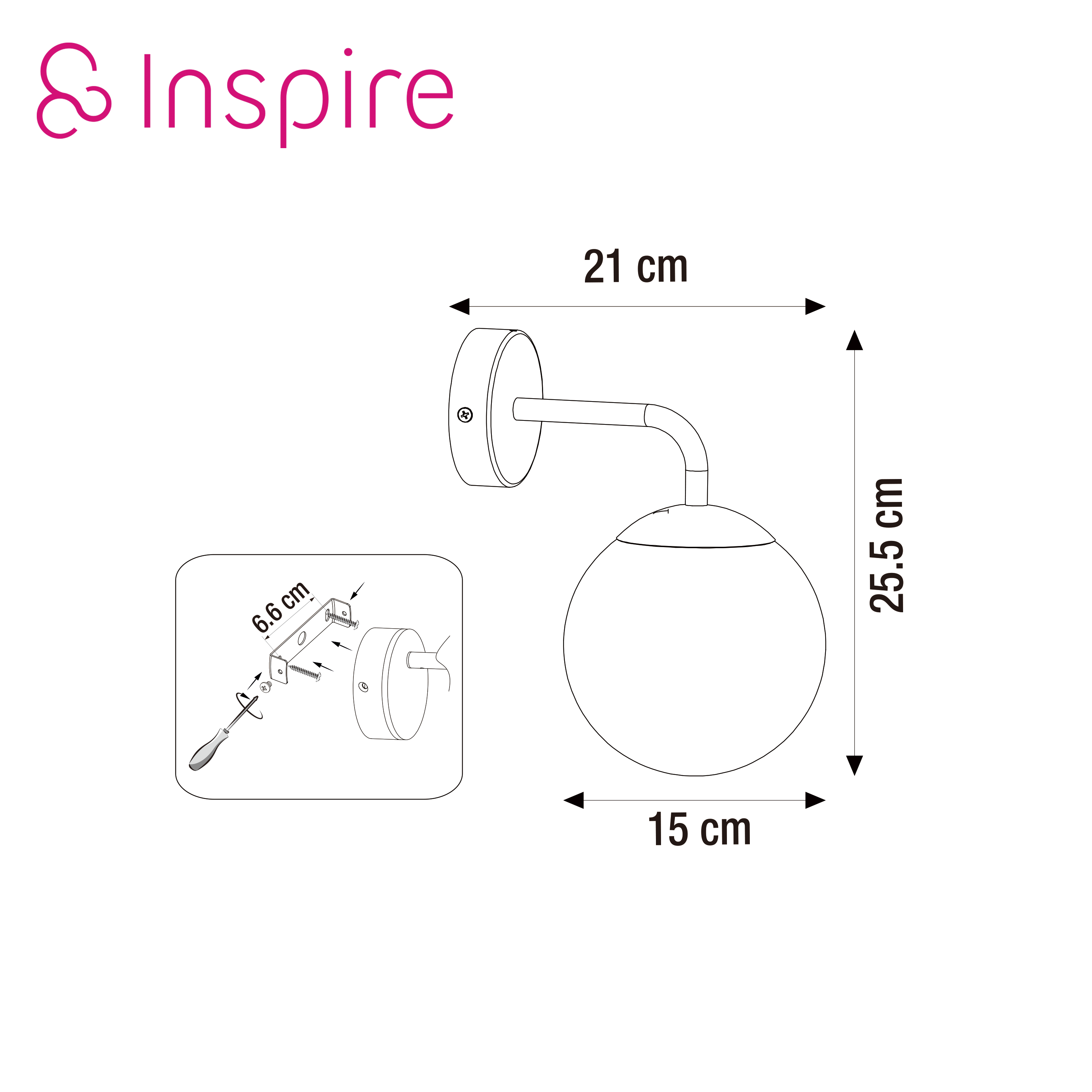 Applique salle de bain Dralo E14, laiton INSPIRE - 8