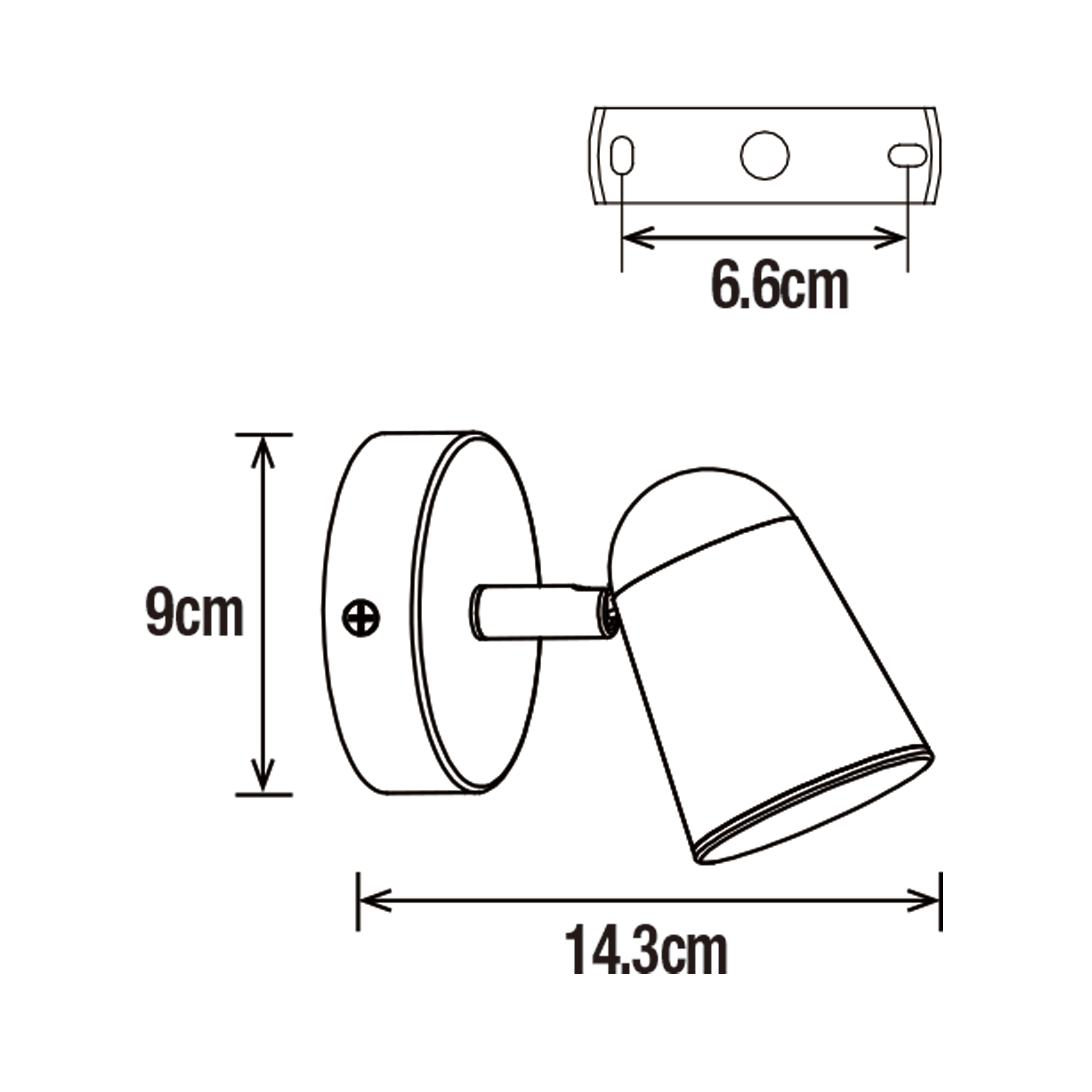 Spot salle de bain GU10 max 10W, nickel - 3