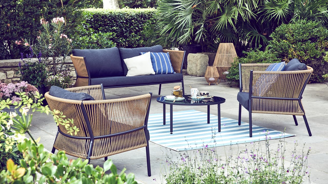 Diapositive Les rayures plantent le décor au jardin