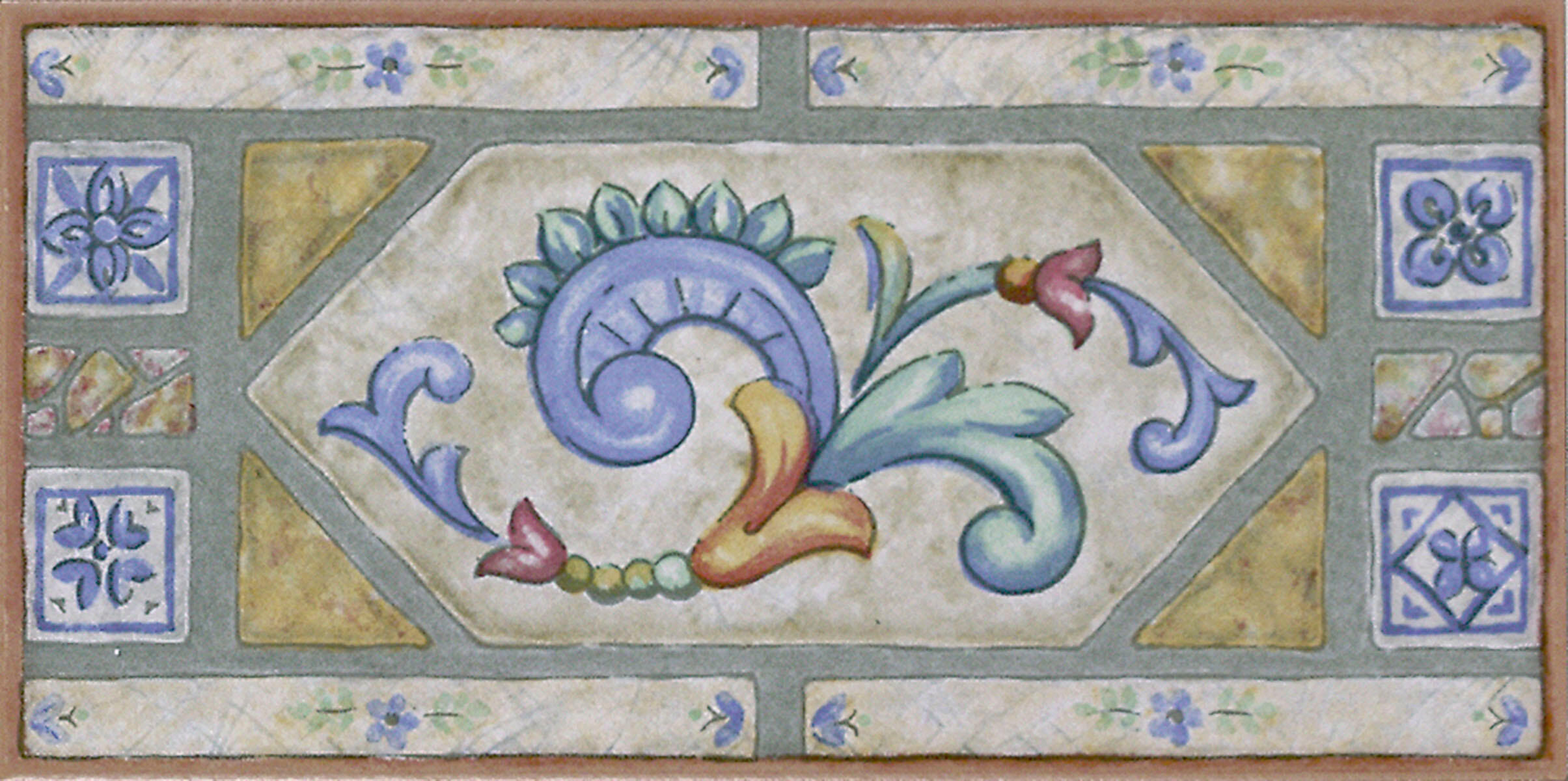 Pack de 17 listelos c-3001 verde y morada 31.6x16cm