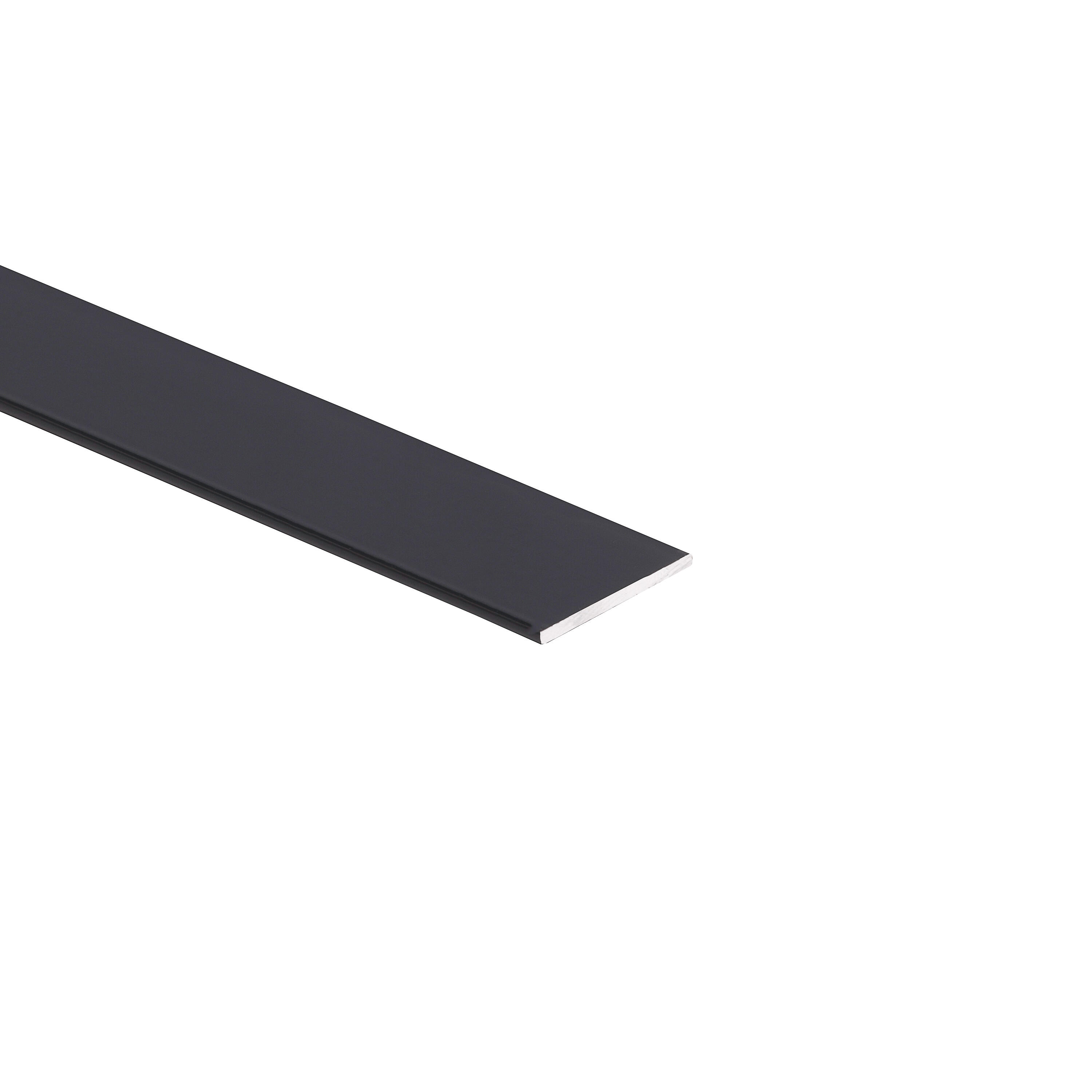 Profilé plat aluminium laqué l.30 mm x L.2,5 m gris  - 3