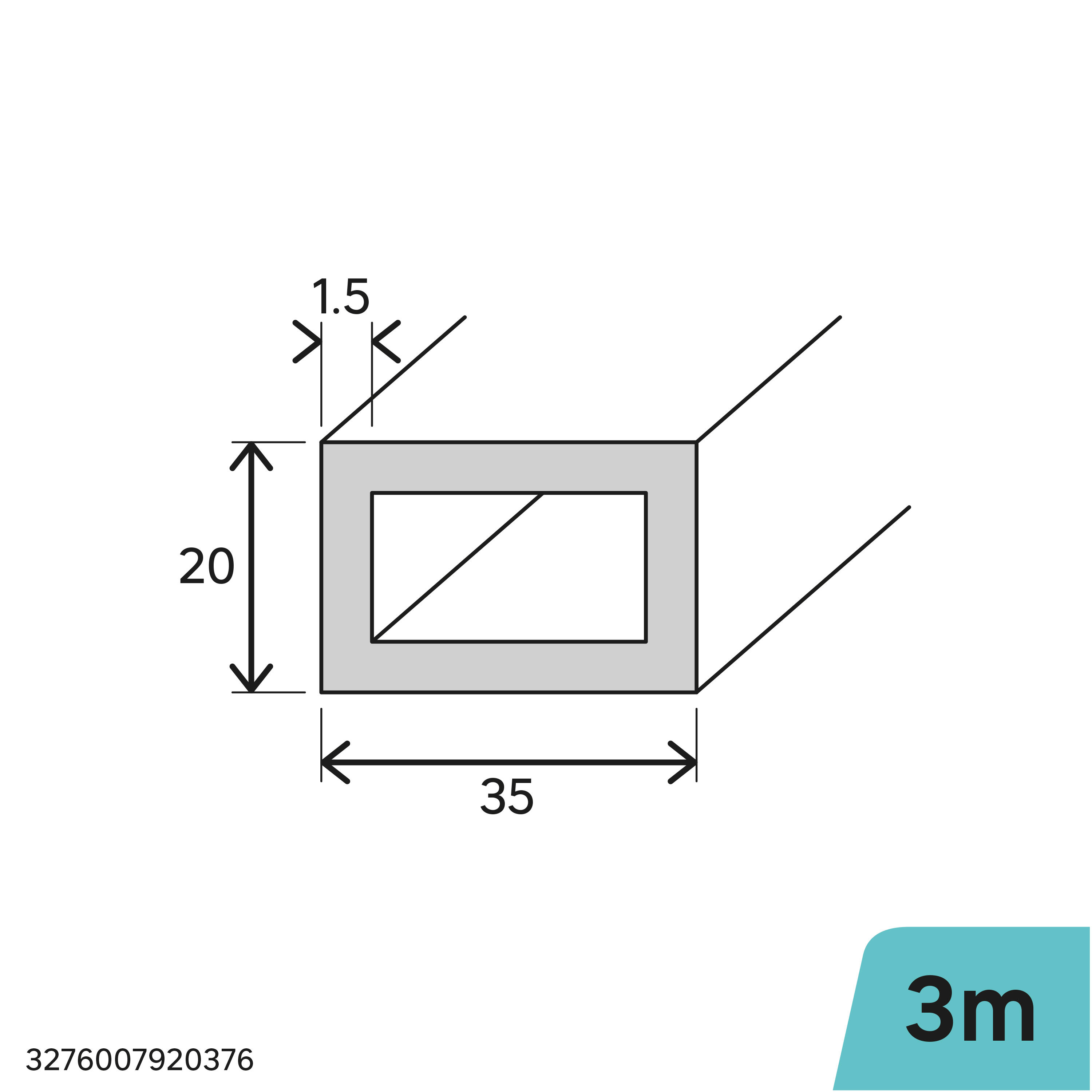 Tube Rectangulaire Acier 80x40x4 Mm - Longueur 3000 Mm (3 M) - S235JR - Pour Constructions Métalliques