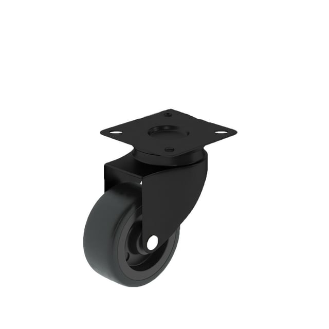 4 Rodas antideslizante com freio 75mm 360º 60kg preto