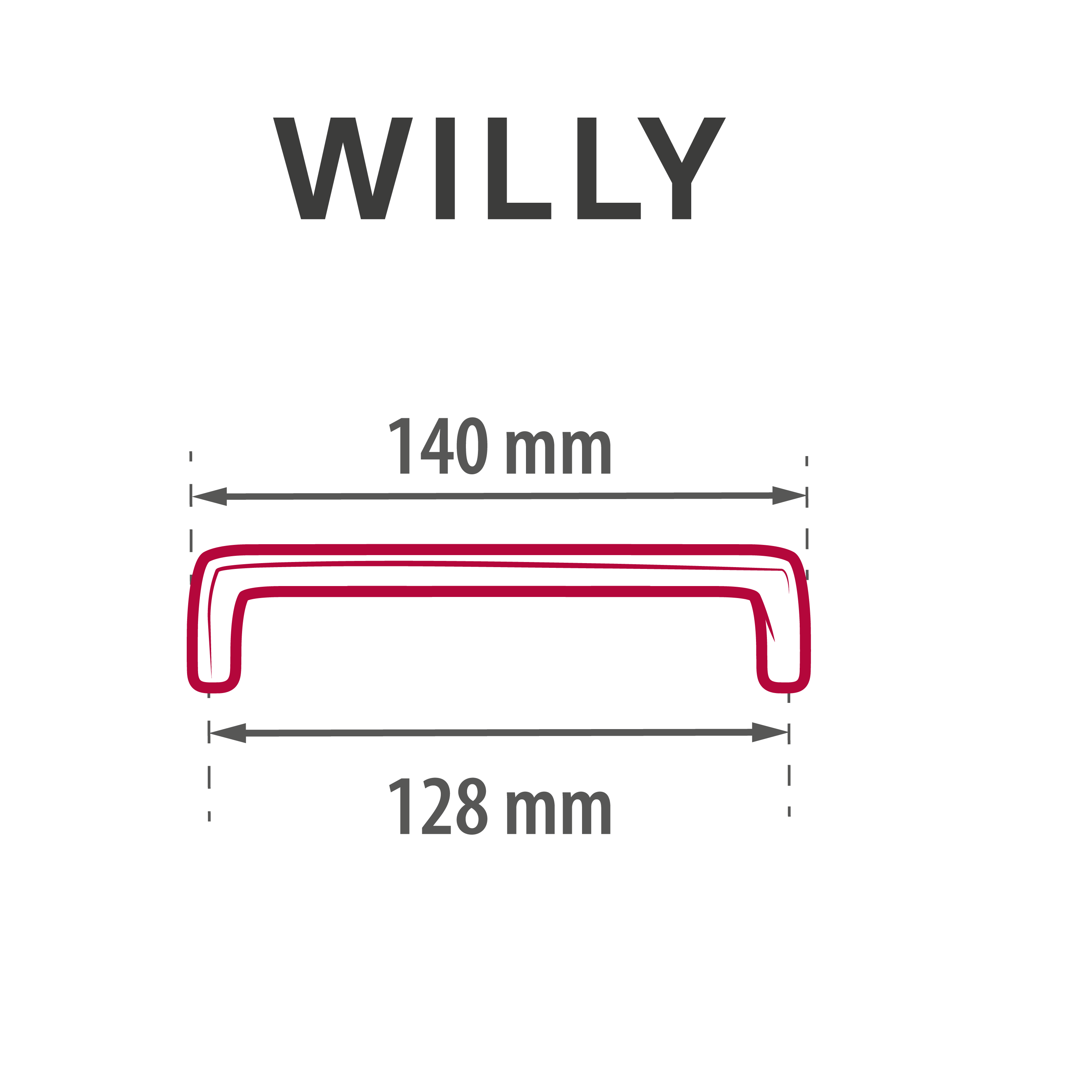 4 Puxadores para móvel asa zamak escovado latão 128 mm Inspire Willy - 5