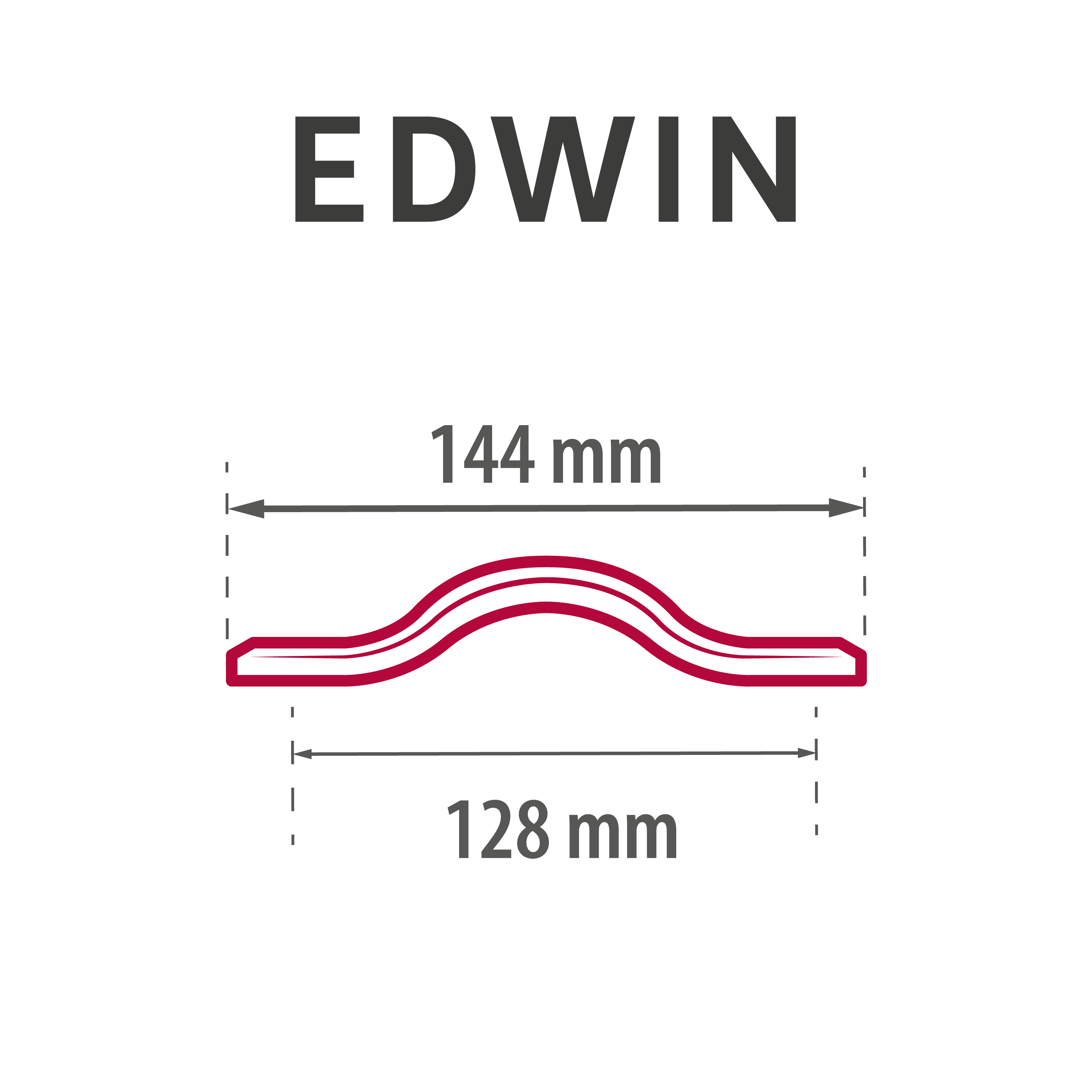 Uchwyt meblowy Edwin M 128 mm czarny mat Inspire - 5