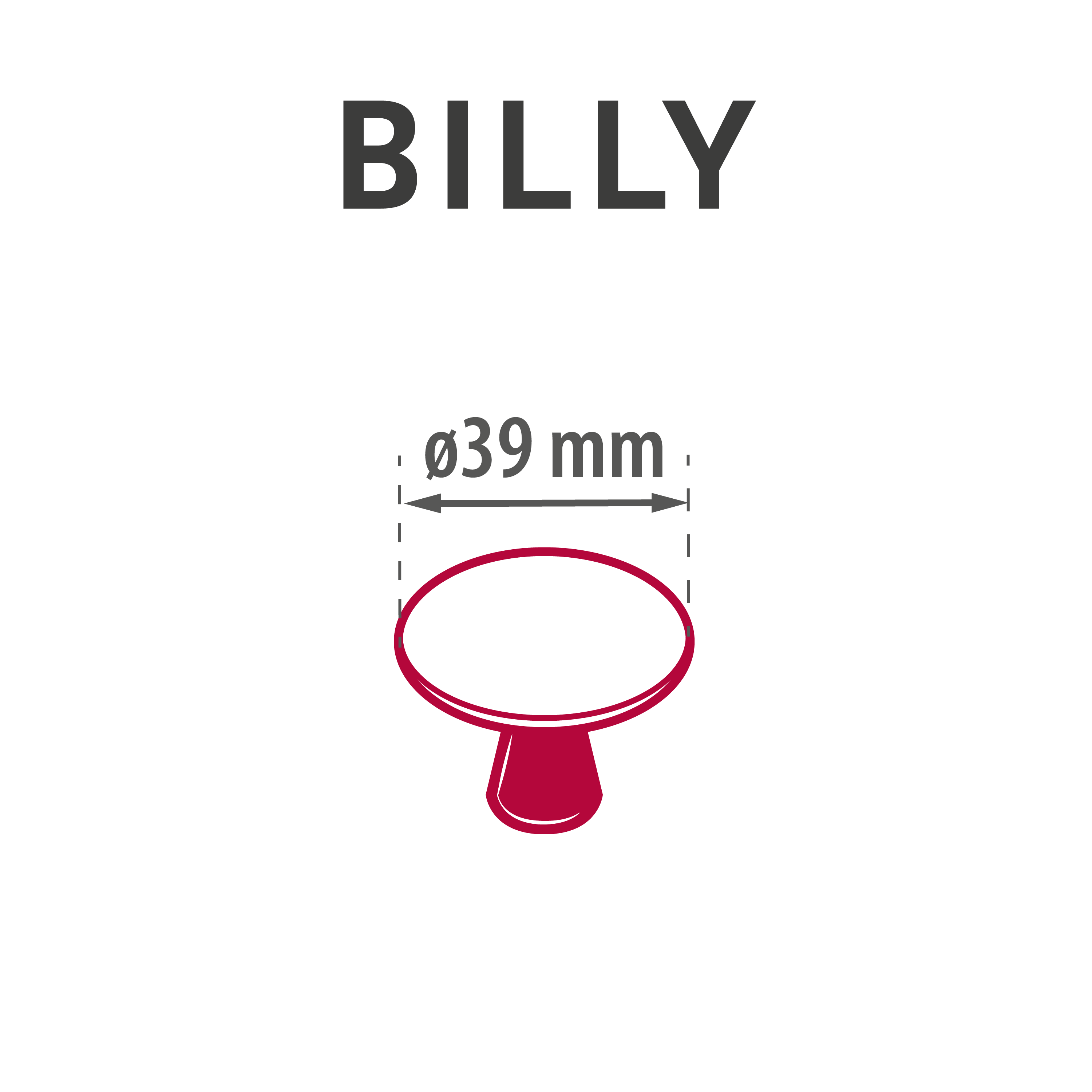 2 Puxadores para móvel zamak escovado dourado 38 mm Inspire Billy - 5