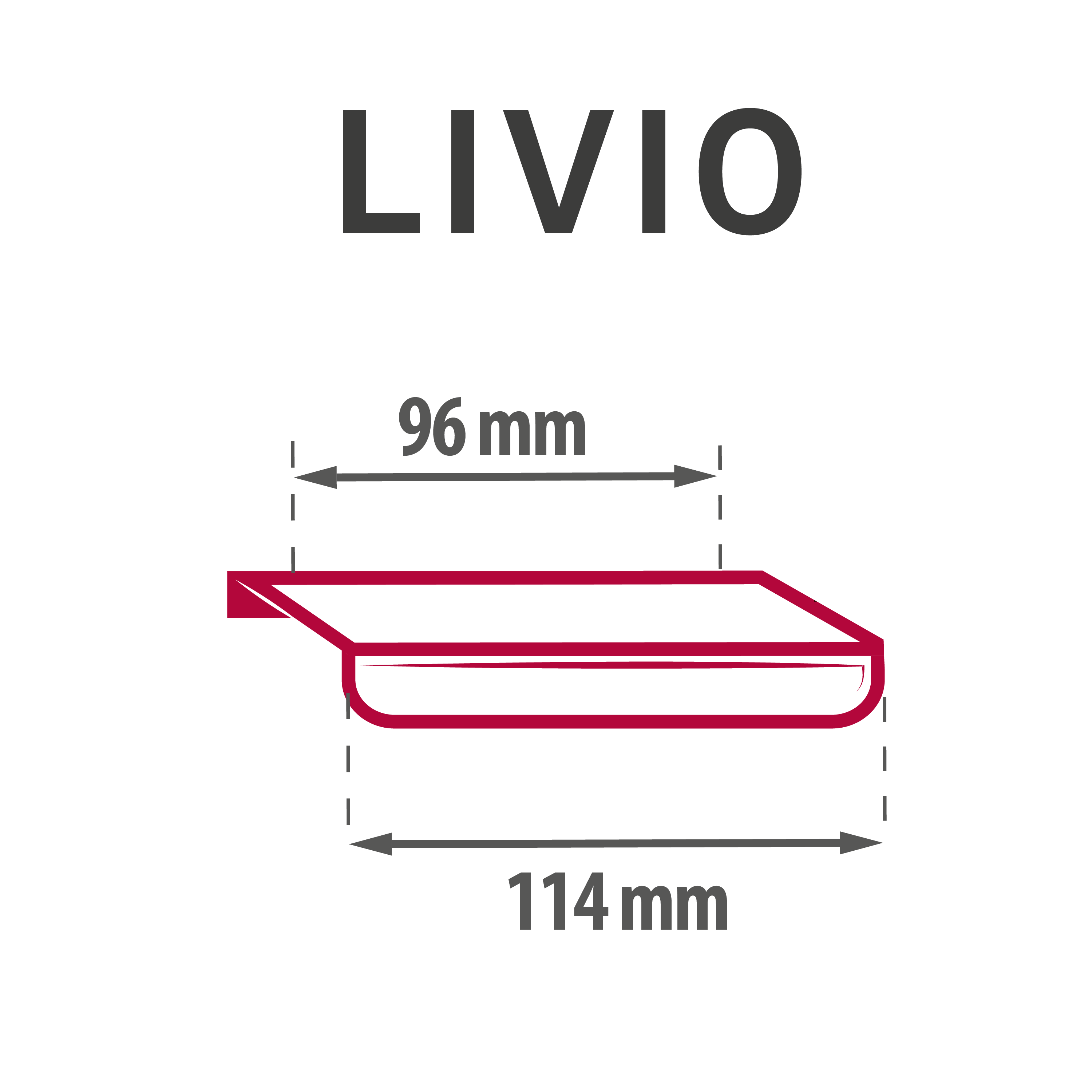 Puxador para móvel alumínio preto mate 96 mm Inspire Livio - 5