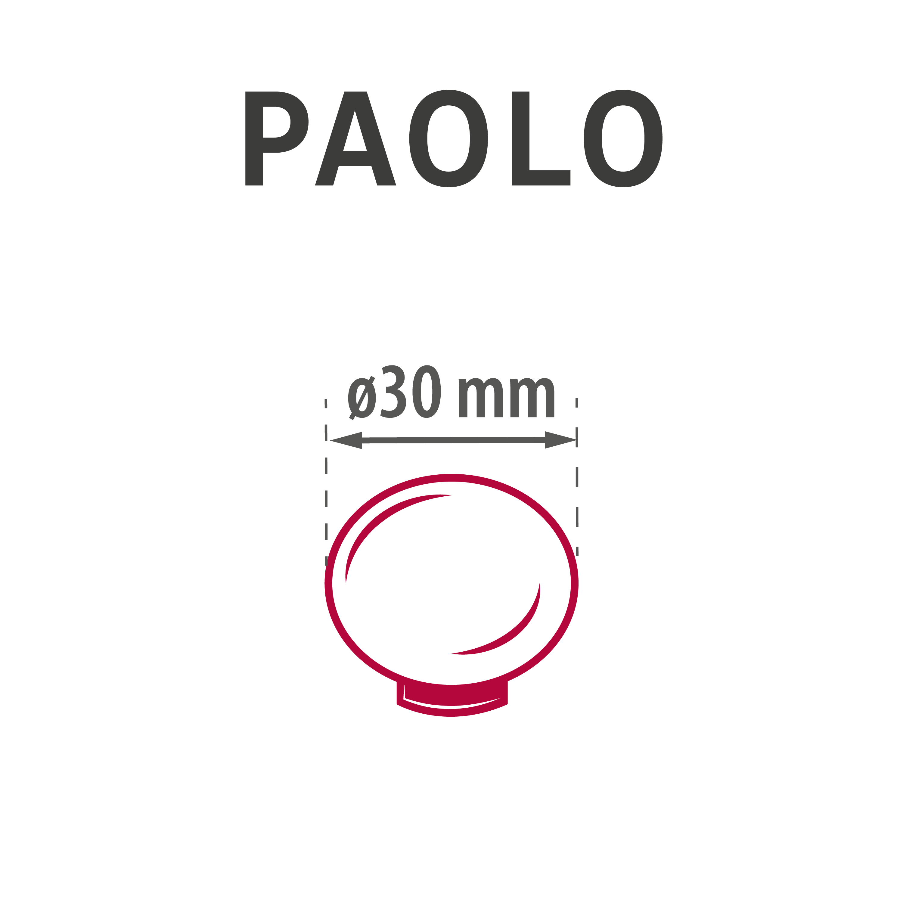 2 Puxadores para móvel redondos zamak escovado latão 30 mm Inspire Paolo - 5