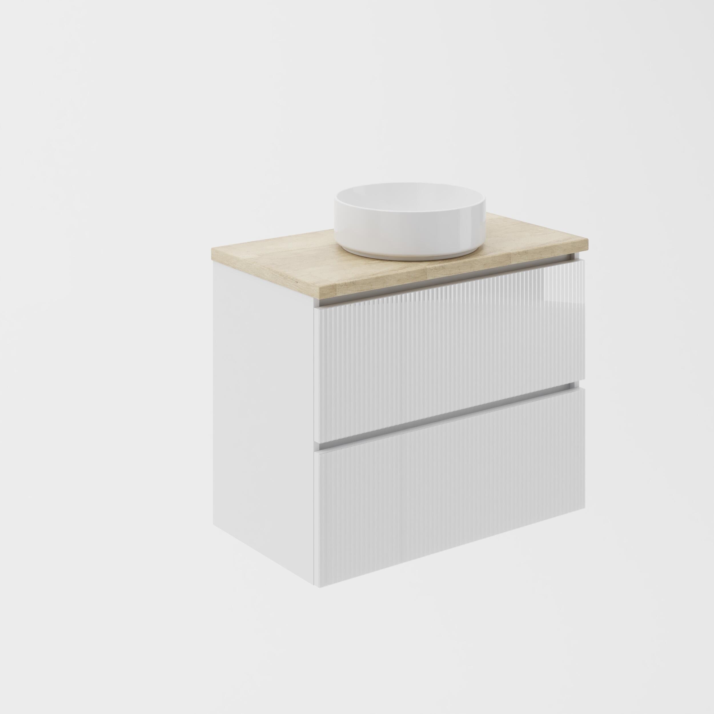 Mueble de baño cristal top blanco 80x46 cm