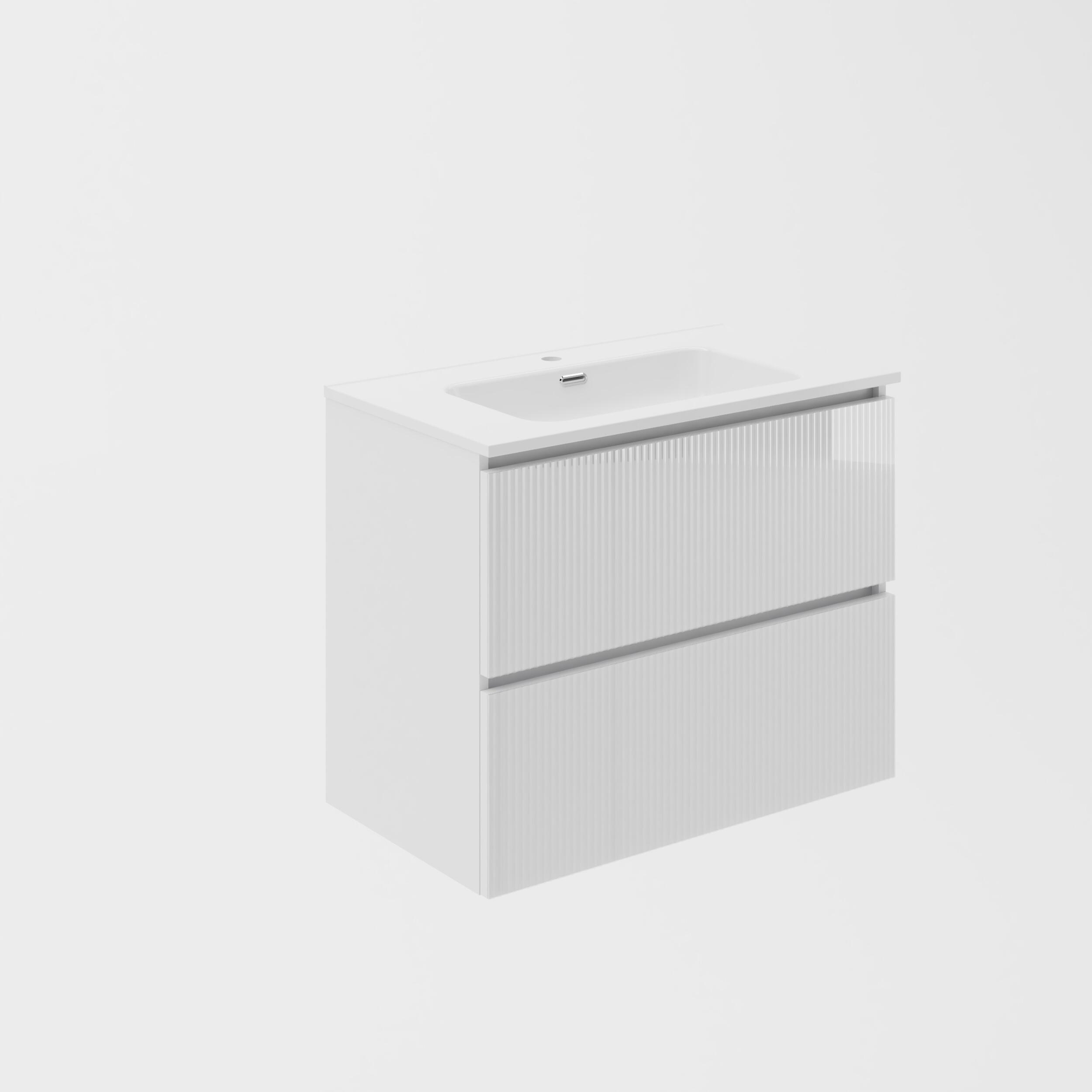 Mueble de baño cristal blanco 80x46 cm
