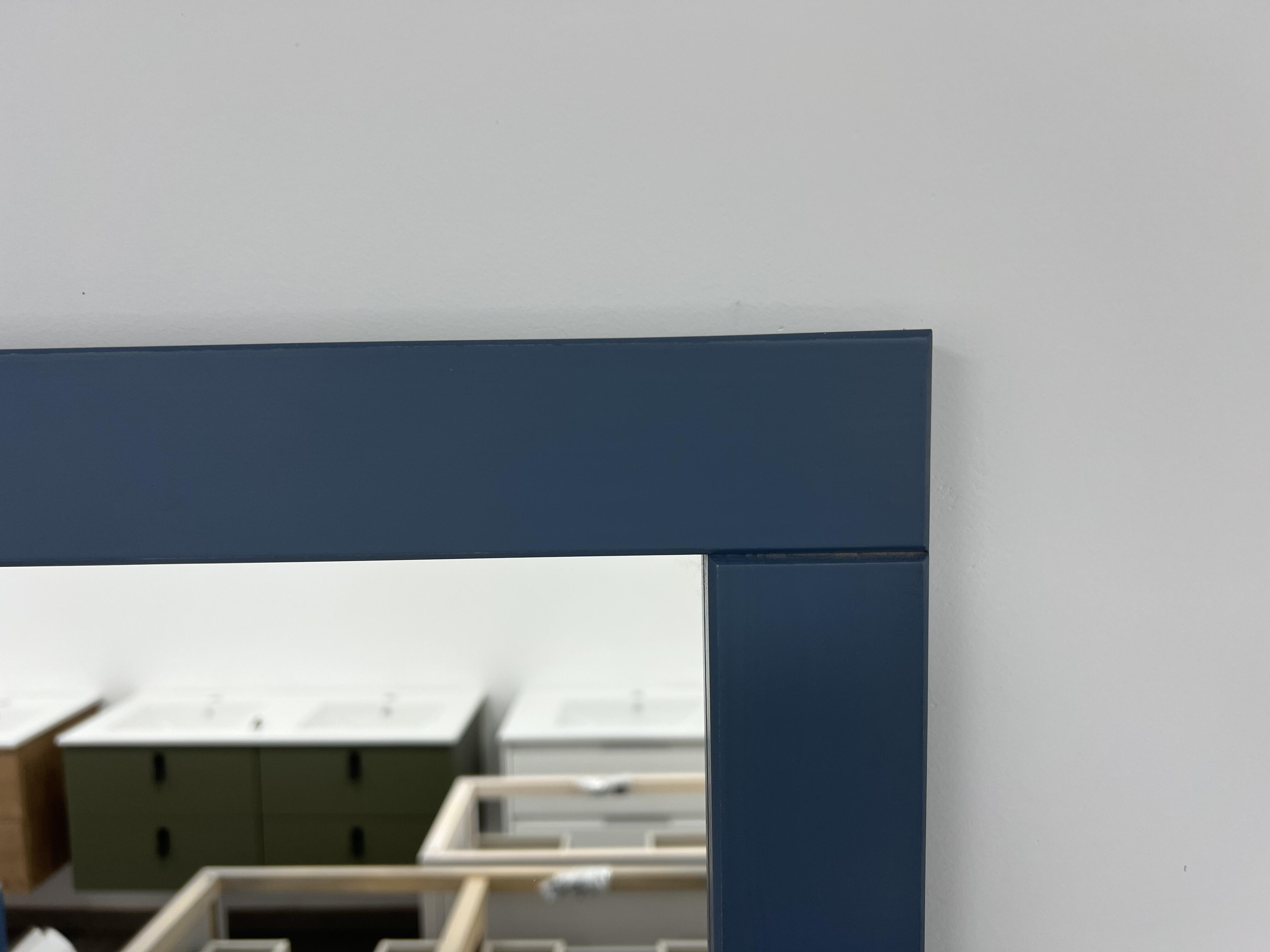 Espejo enmarcado rectangular Vintage azul  80 x80 cm - 4